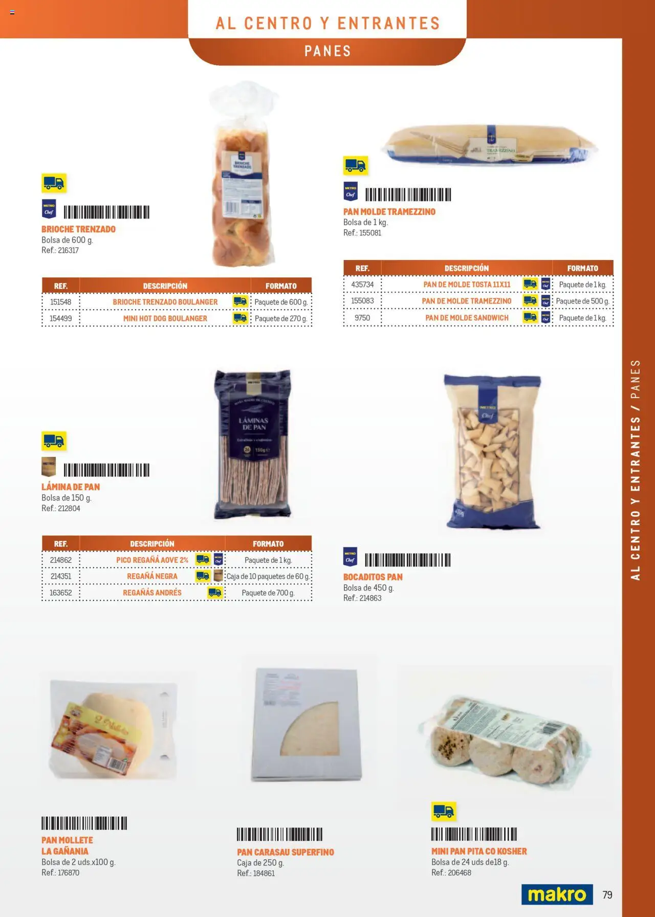 Makro - Especia Carta │ válido desde el 08.04.2025 | Página: 79 | Productos: Pan, Pan de molde, Bolsa, Caja