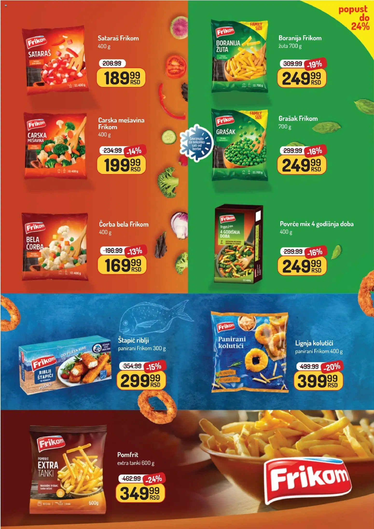 Aman katalog - važi od 27.10.2025 | Strana: 20 | Proizvode: Boranija, Grašak, Riblji štapići, Pomfrit