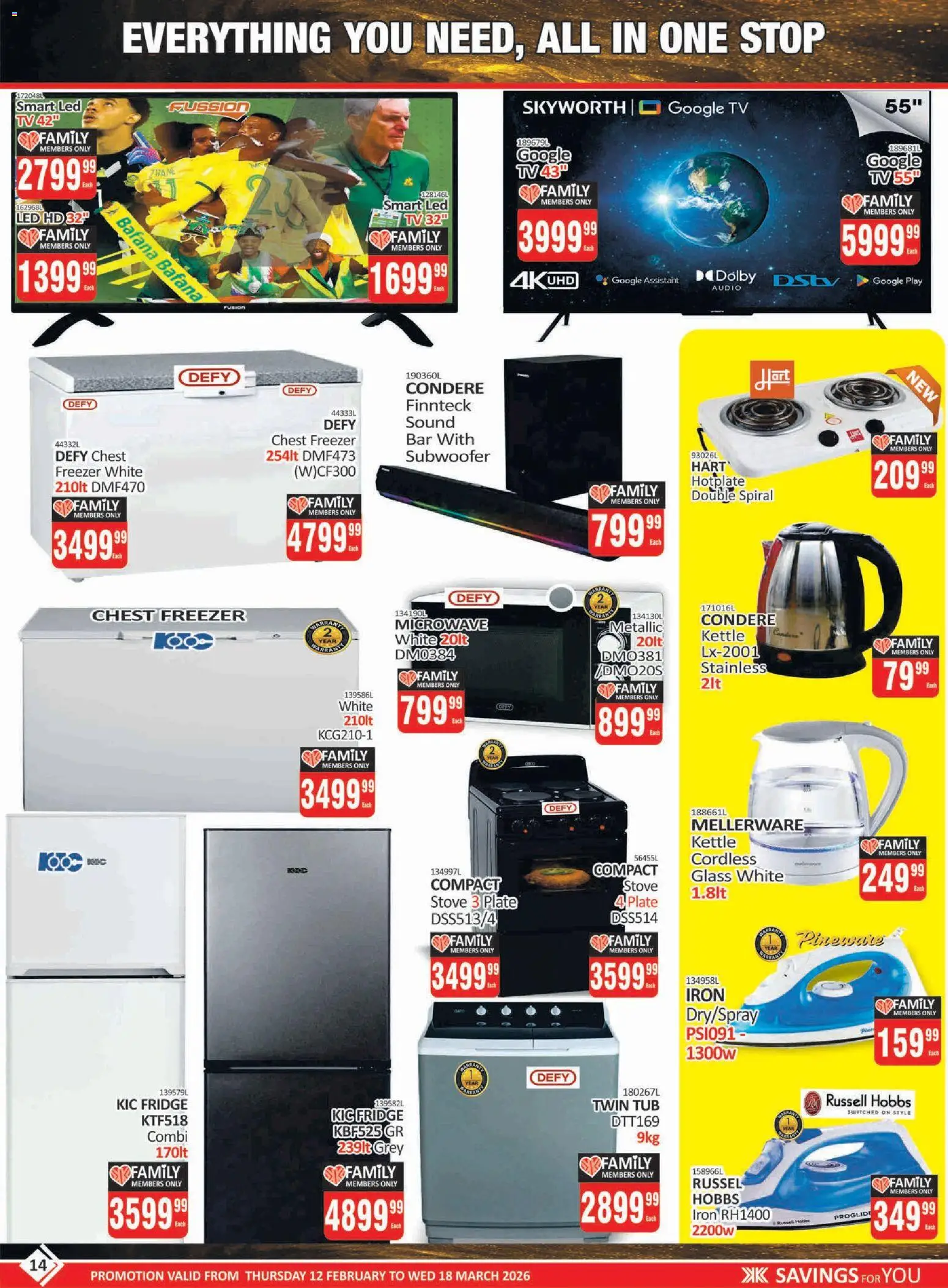 New KIT KAT Cash & Carry catalogue – valid from 12.02.2026 | Page: 14 | Products: Stove, Plate, Iron, TV