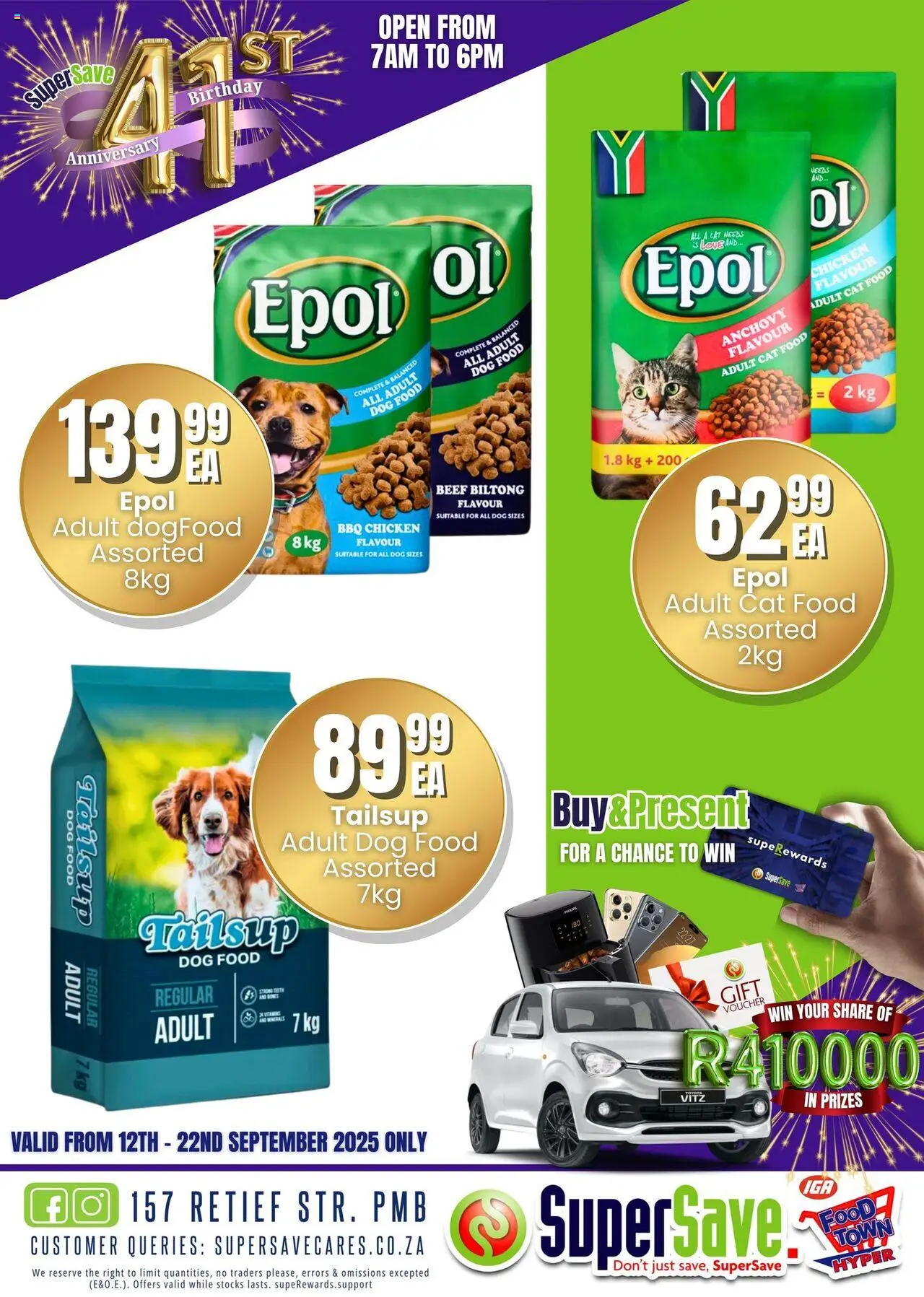 New Super Save catalogue – valid from 16.09.2025 | Page: 17 | Products: Chicken, Beef, Cat food, Dog food