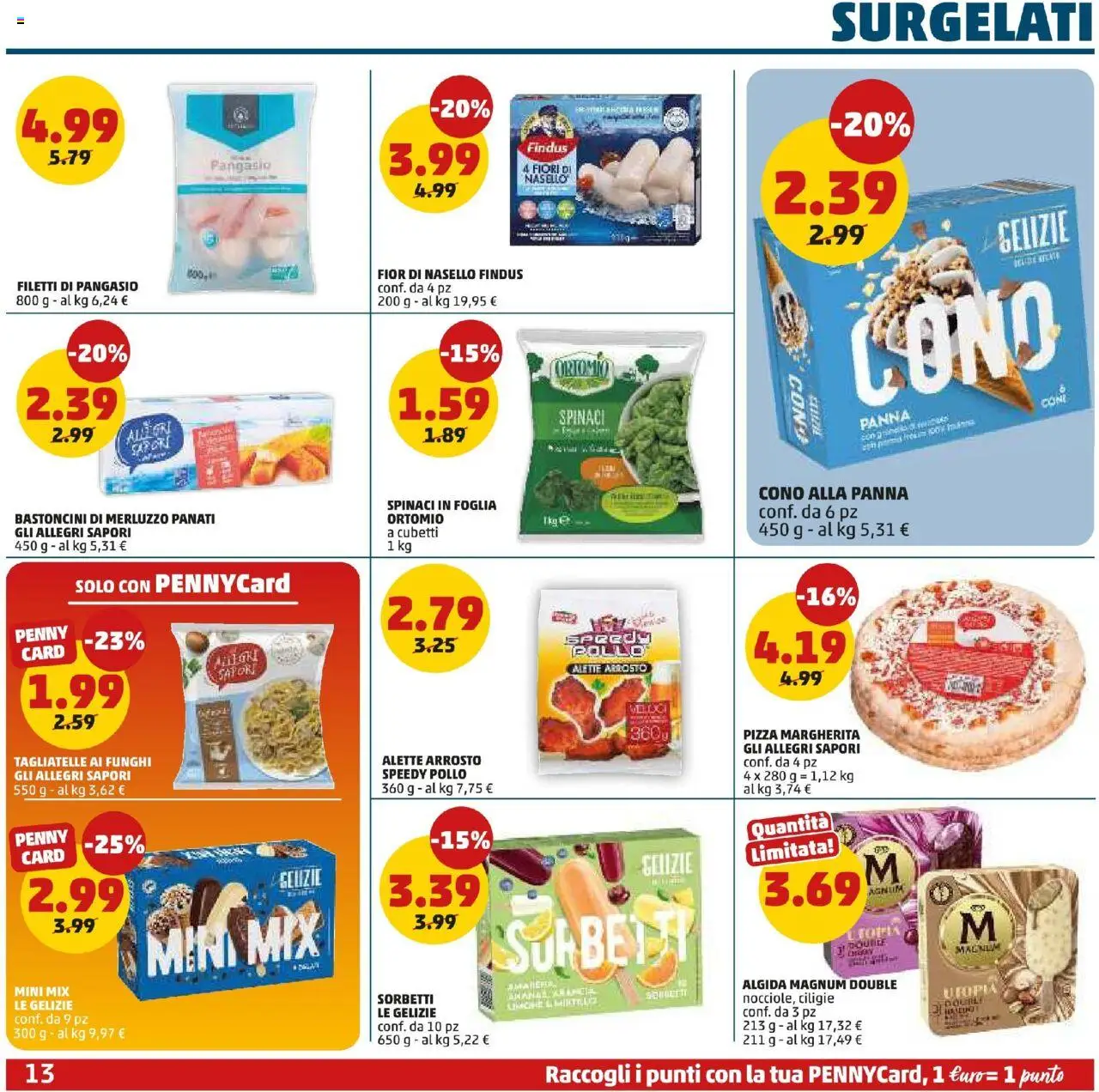 Volantino PENNY del 10.09.2025 | Pagina: 13 | Prodotti: Panna, Funghi, Nasello, Pangasio