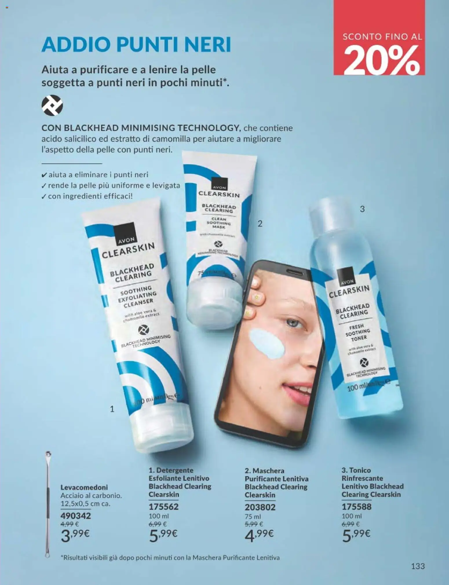 Volantino Avon del 31.12.2025 | Pagina: 133 | Prodotti: Maschera, Detergente, Toner, Aloe vera