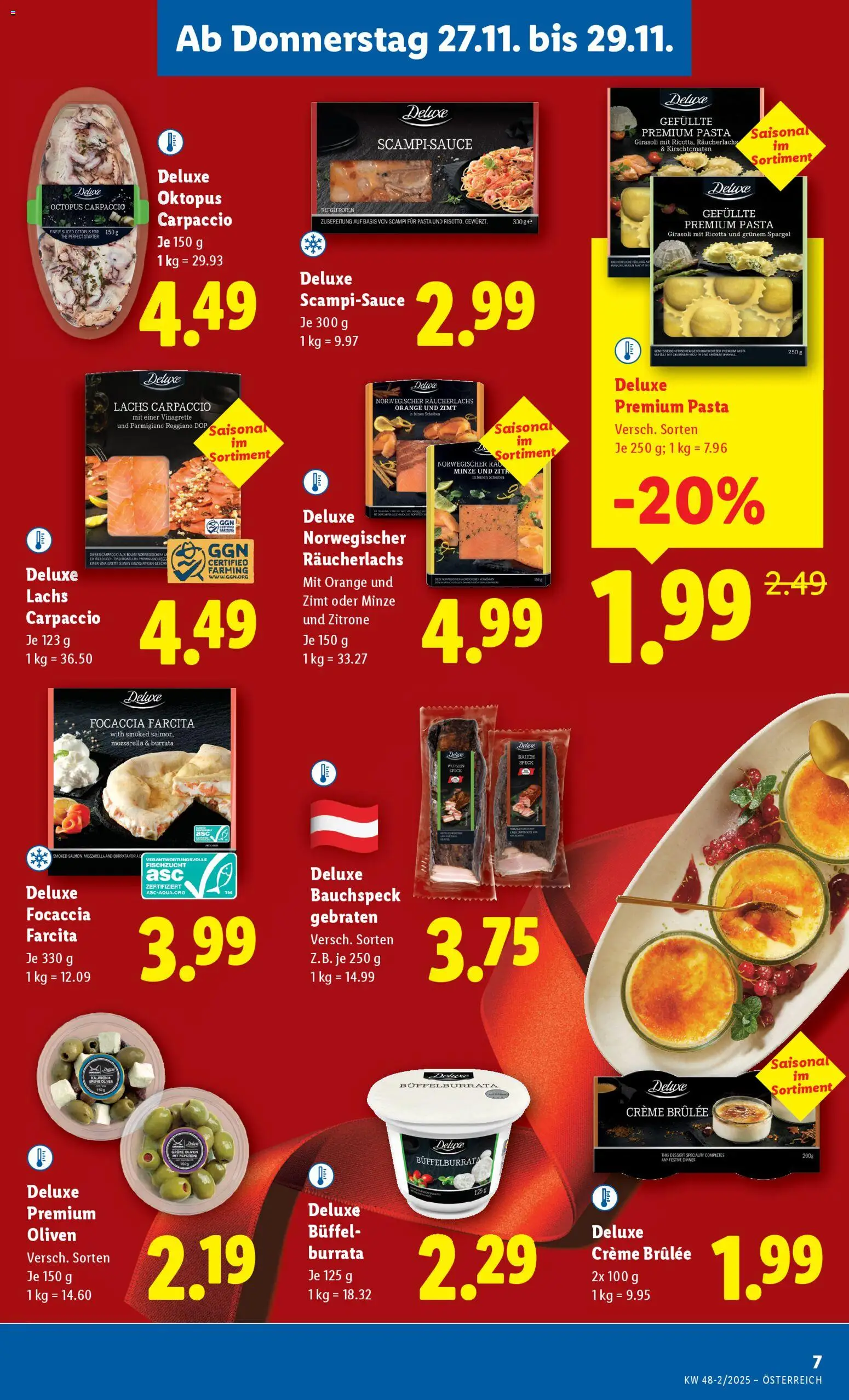 Lidl Flugblatt - Oberpullendorf, Güssing, Oberwart gültig ab 27.11.2025 | Seite: 9 | Produkte: Pasta, Zitrone, Szeder, Creme