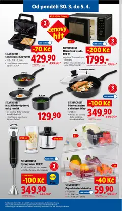 Náhled letáku SILVERCREST Tyčový mixér 600 W, 2 v 1: na přípravu pyré a sekání, tlačítko Turbo na silné mixování od 30.03.2026 | Strana: 3 | Produkty: Tyčový mixér, Organizér, Pánev, Rendlík