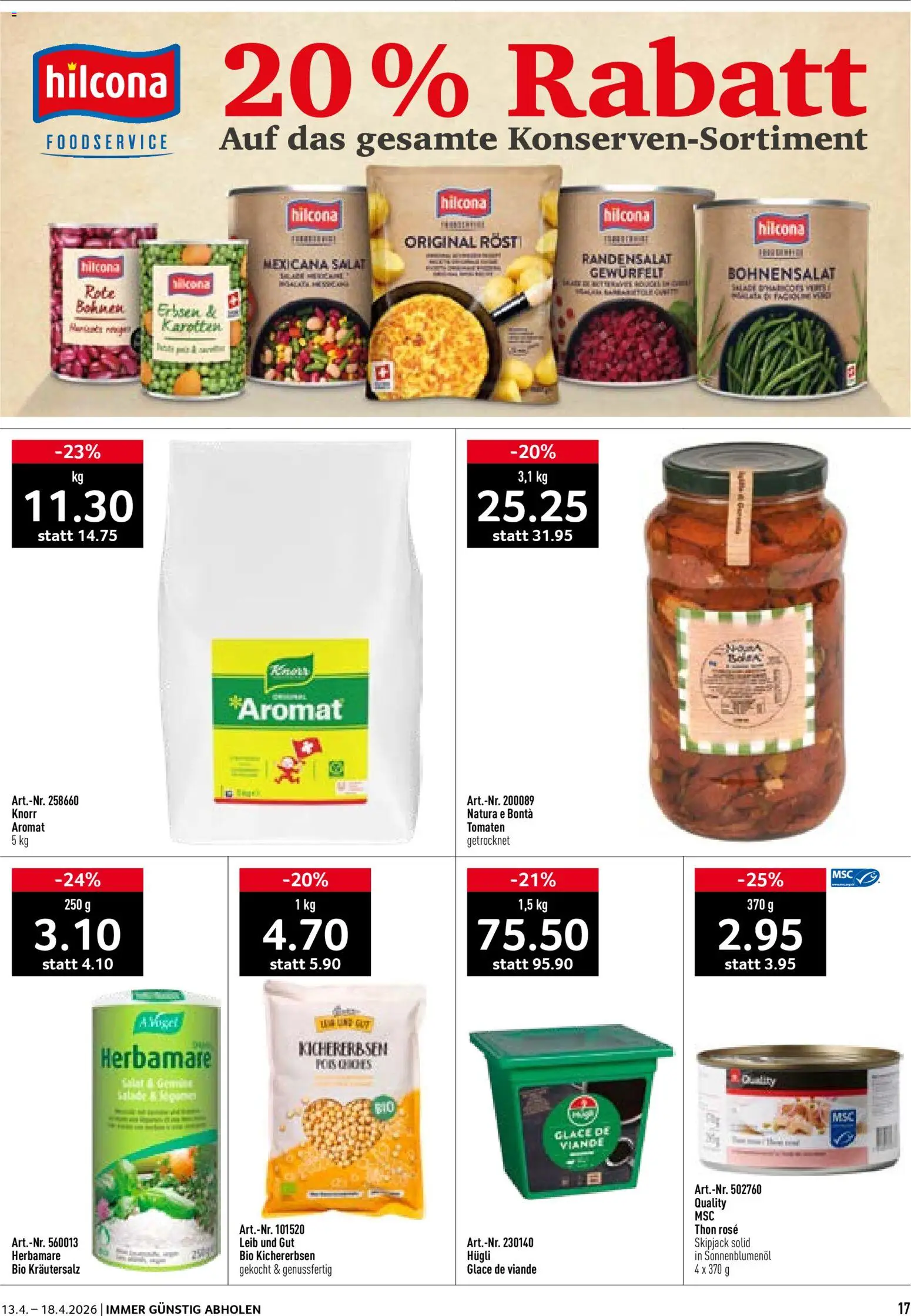 Prodega aktionen – gültig ab 13.04.2026 | Seite: 17 | Produkte: Tomaten, Erbsen, Gemüse, Salat