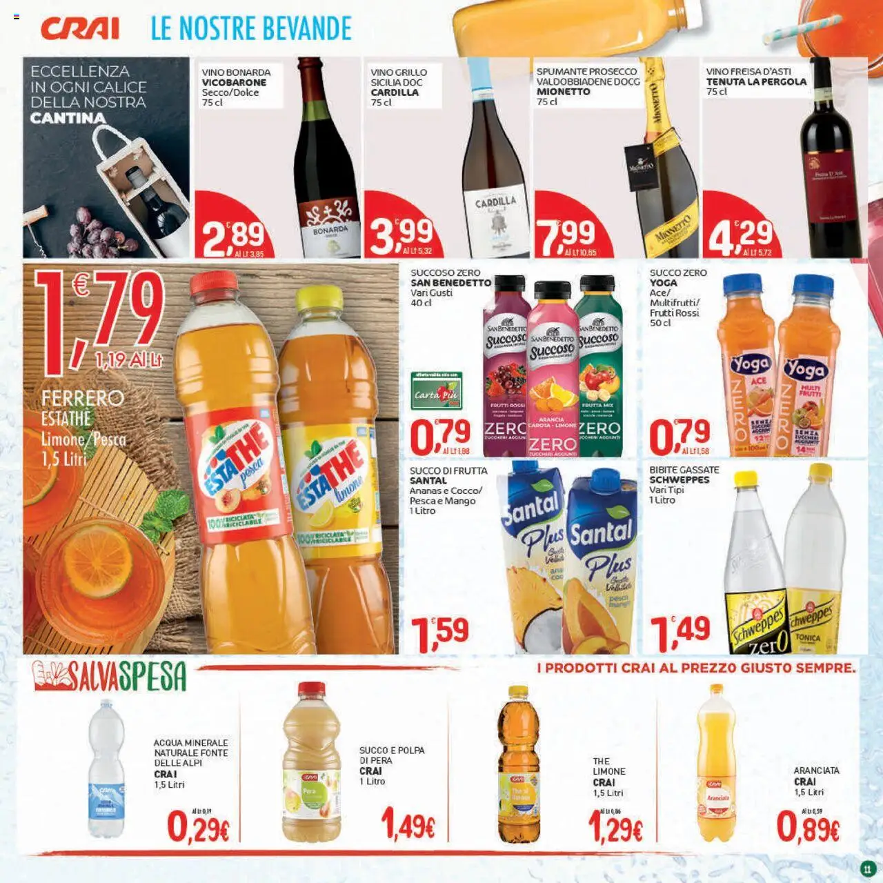 Volantino CRAI del 07.08.2025 | Pagina: 11 | Prodotti: Carota, Prosecco, Limone, Spumante