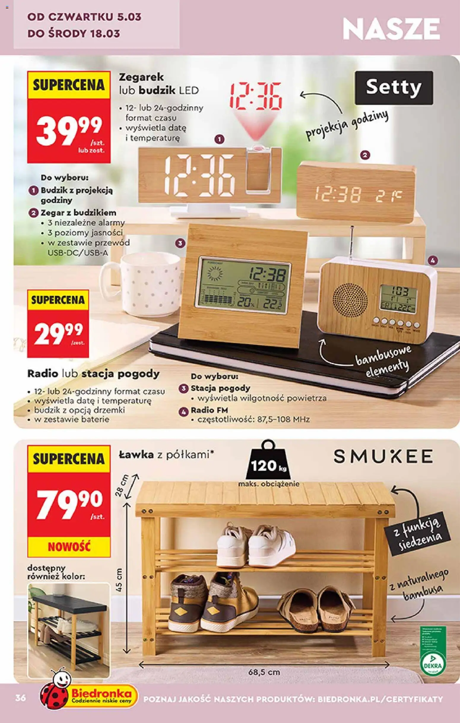 Biedronka Polsko leták - Hity i inspiracje od 28.02.2026 | Strana: 36 | Produkty: Rádio, Baterie, LED