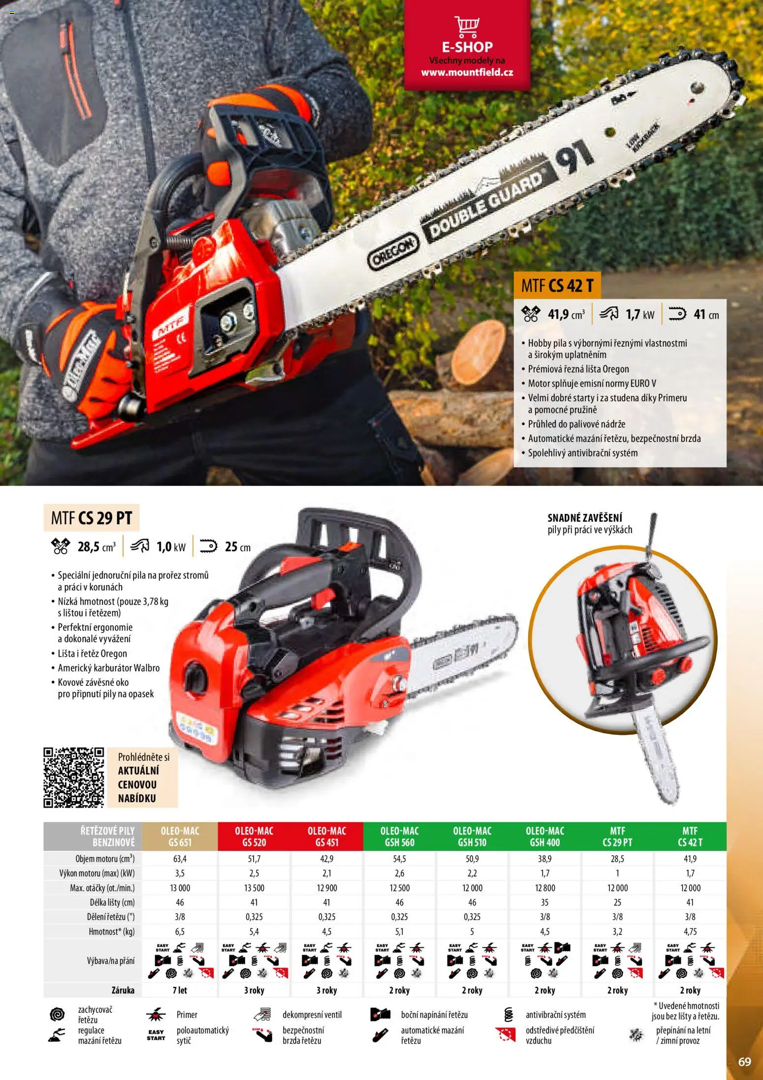 Mountfield katalog od 02.04.2026 | Strana: 69 | Produkty: Opasek, Modely, Pila