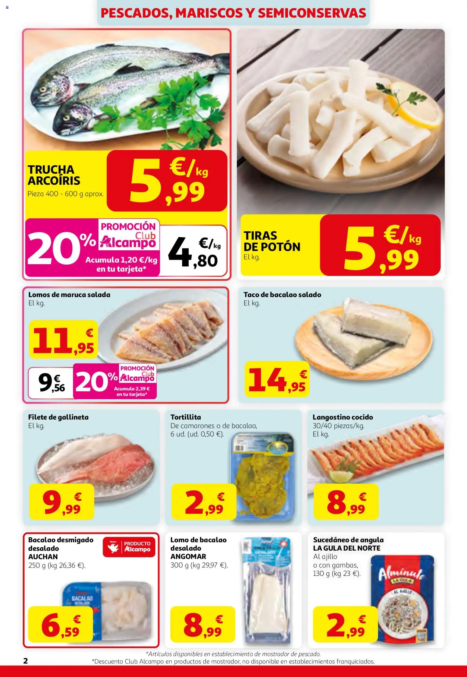 Alcampo  HG Catalán Activa´t a la Primavera │ válido desde el 12.03.2026 | Página: 2 | Productos: Pescado, Filete, Langostino
