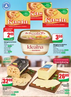 Pogląd oferty "Ser Mozzarella Polmlek, 1 kg" - ważna od 05.11.2025 | Strona: 43 | Produkty: Margaryna kasia, Margaryna, Ser, Mozzarella