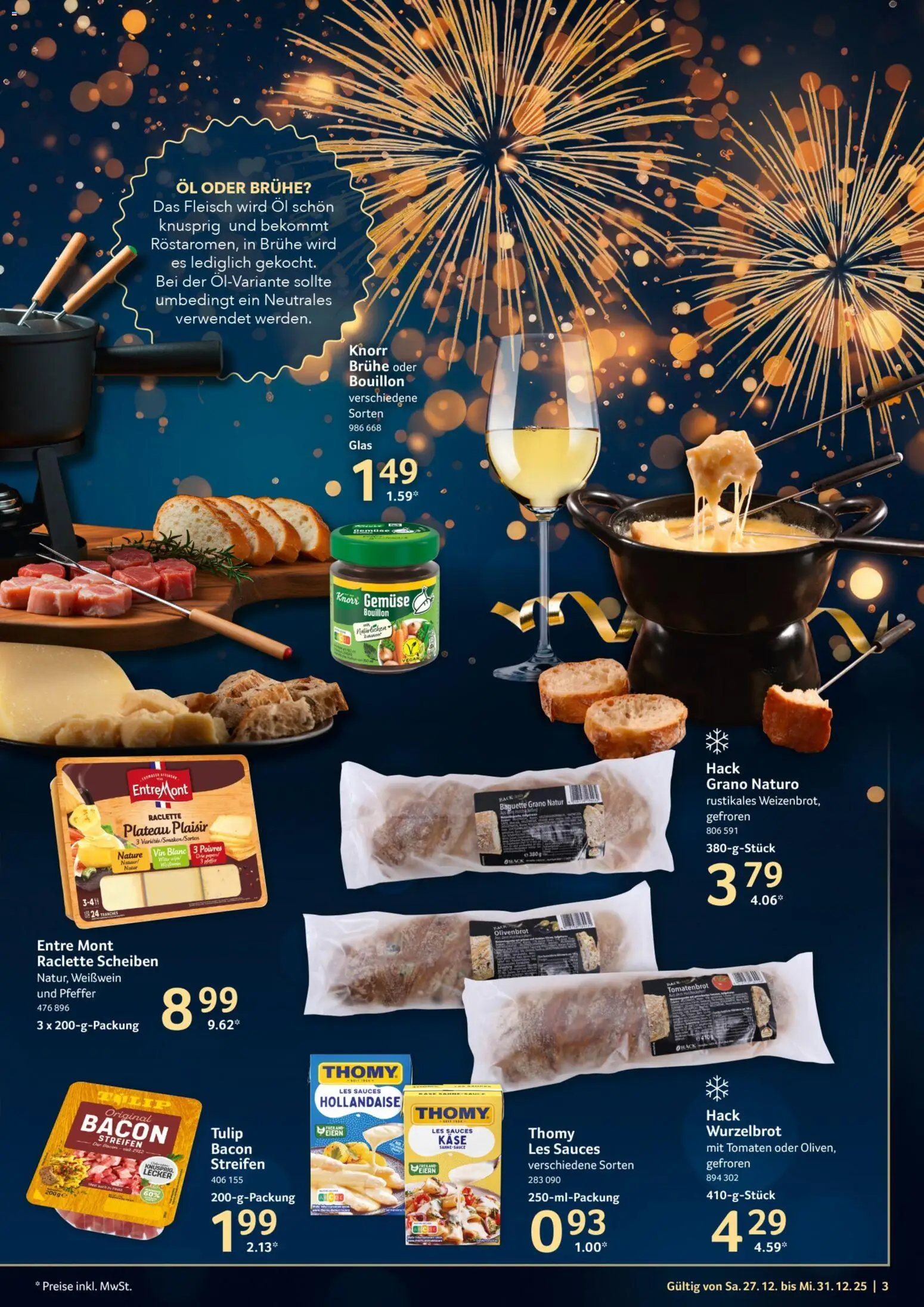 Selgros Prospekt 	 – gültig ab 27.12.2025 | Seite: 3 | Produkte: Thomy les sauces, Knorr, Gemüse, Pfeffer