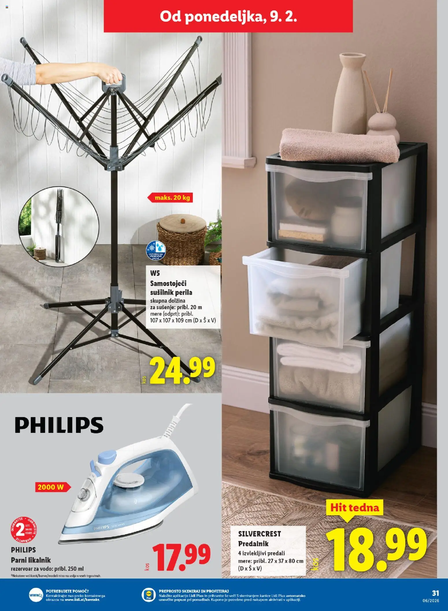 Novi Lidl katalog ponudbe – veljaven od 05.02.2026 | Stran: 55 | Izdelki: Likalnik, Predalnik