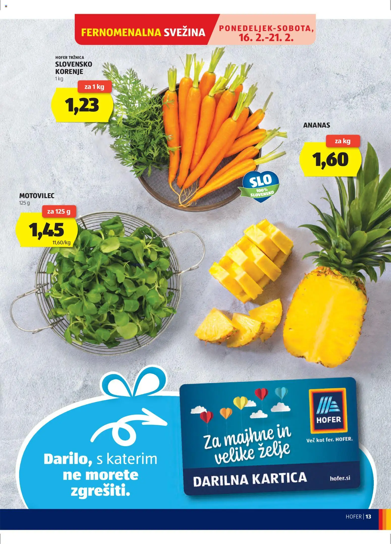 Novi Hofer katalog ponudbe – veljaven od 11.02.2026 | Stran: 13 | Izdelki: Ananas, Zelje