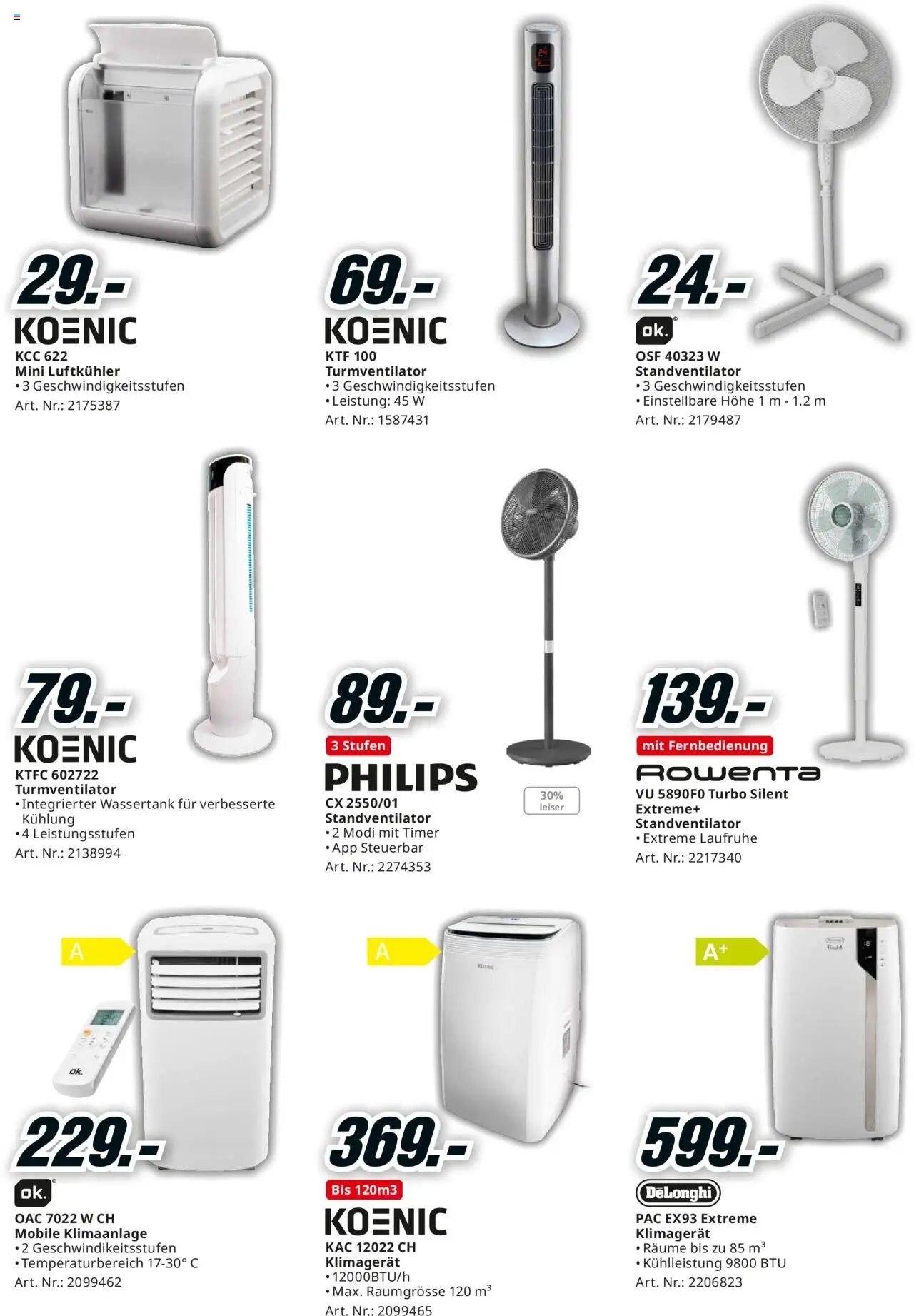 Media Markt Aktionen ab 22.06.2025 | Seite: 27 | Produkte: Klimagerät, Turmventilator, Klimaanlage, Philips