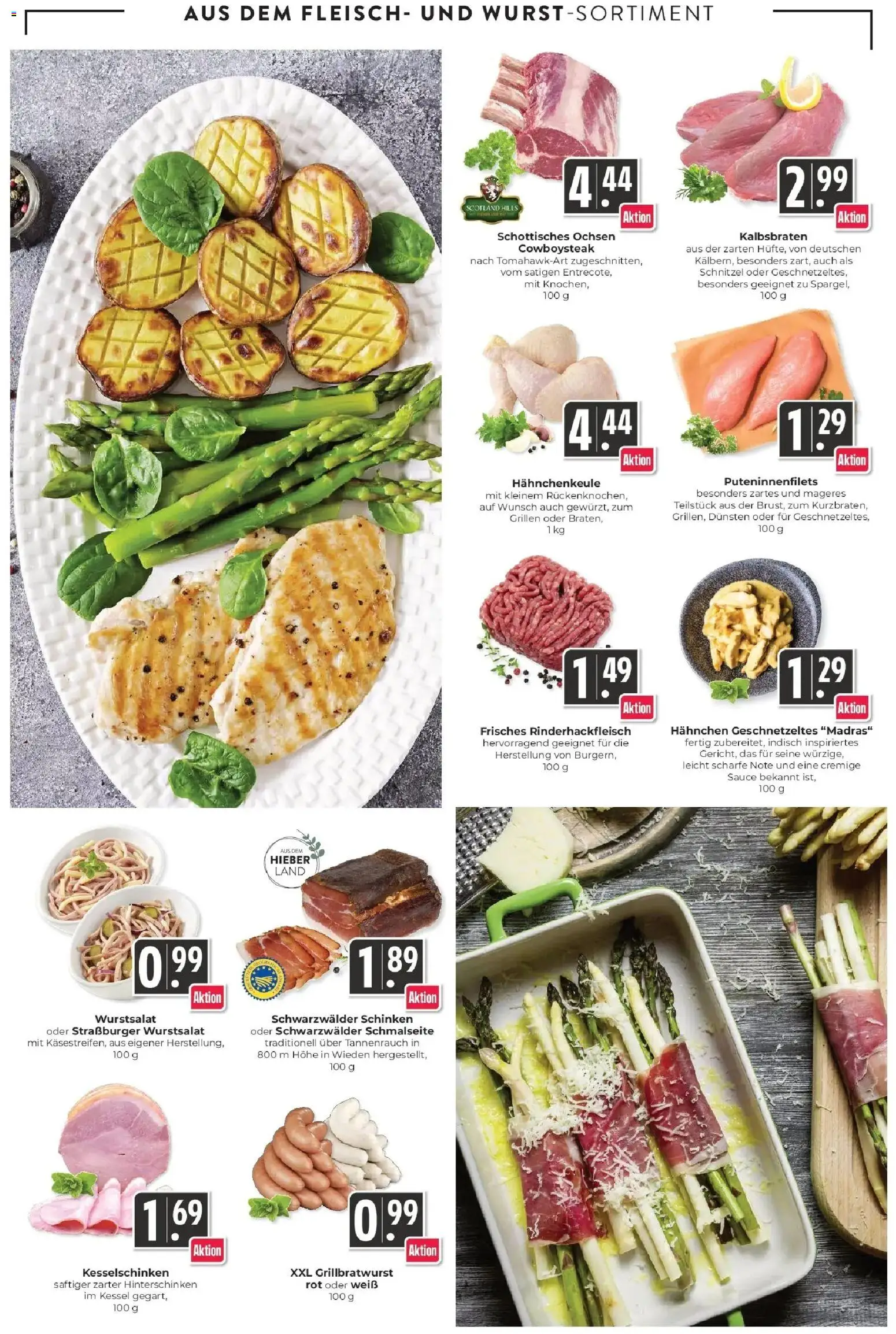 E center Prospekt Lörrach	 – gültig ab 05.04.2026 | Seite: 4 | Produkte: Hahnchen, Schnitzel, Schinken, Fleisch