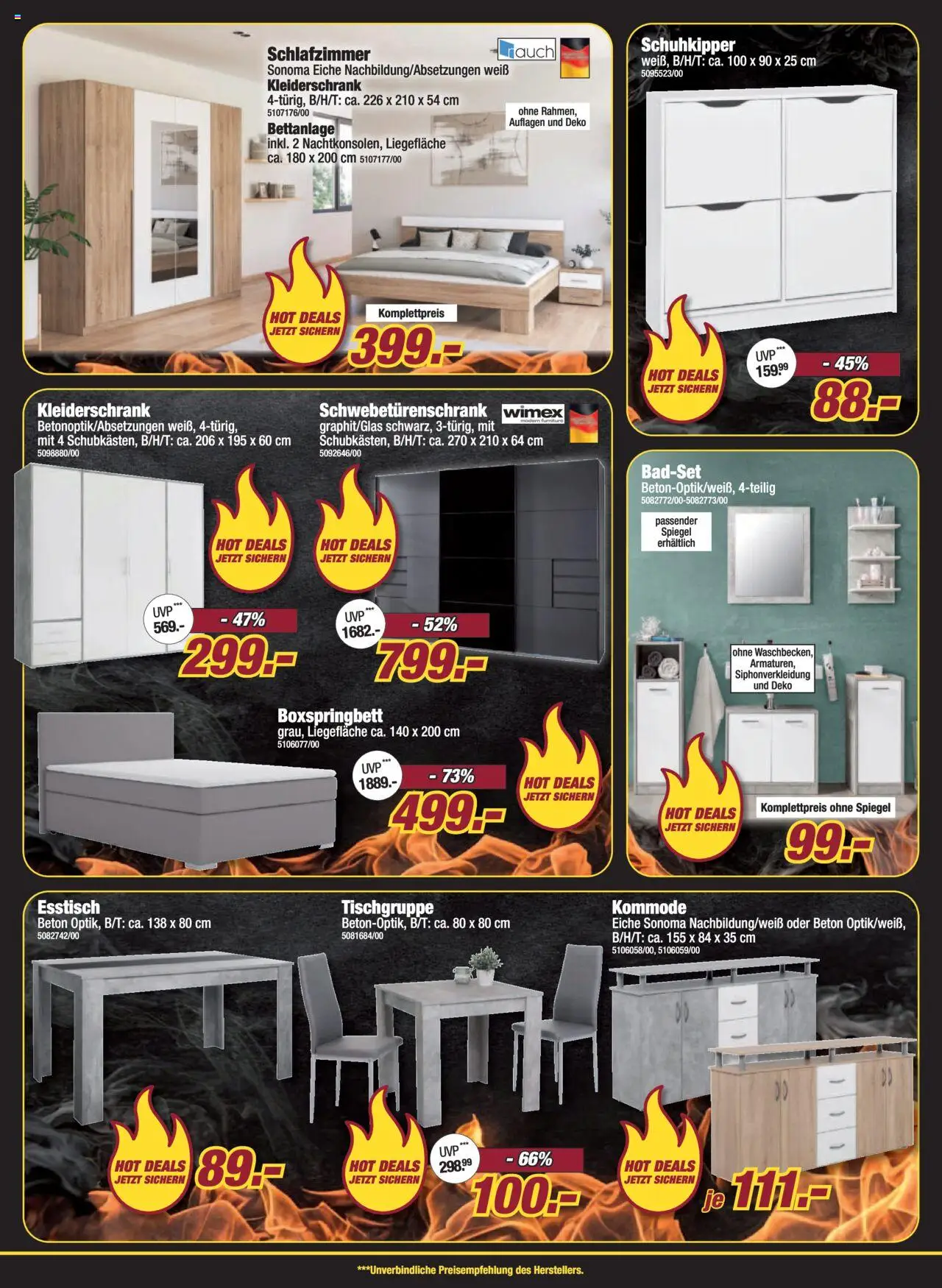 Poco Prospekt 	 - gültig ab dem 26.07.2025 | Seite: 19 | Produkte: Esstisch, Kleiderschrank, Boxspringbett, Schuhkipper