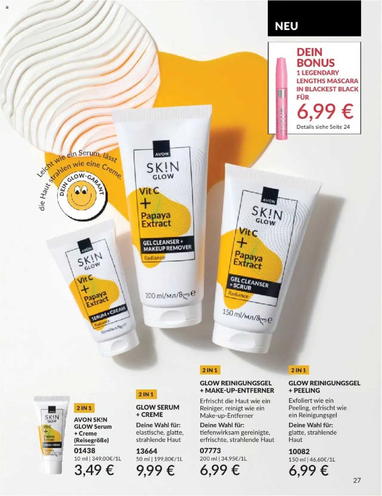 AVON Katalog August 2025 - gültig ab dem 01.08.2025 | Seite: 29 | Produkte: Creme, Peeling, Mascara, Serum