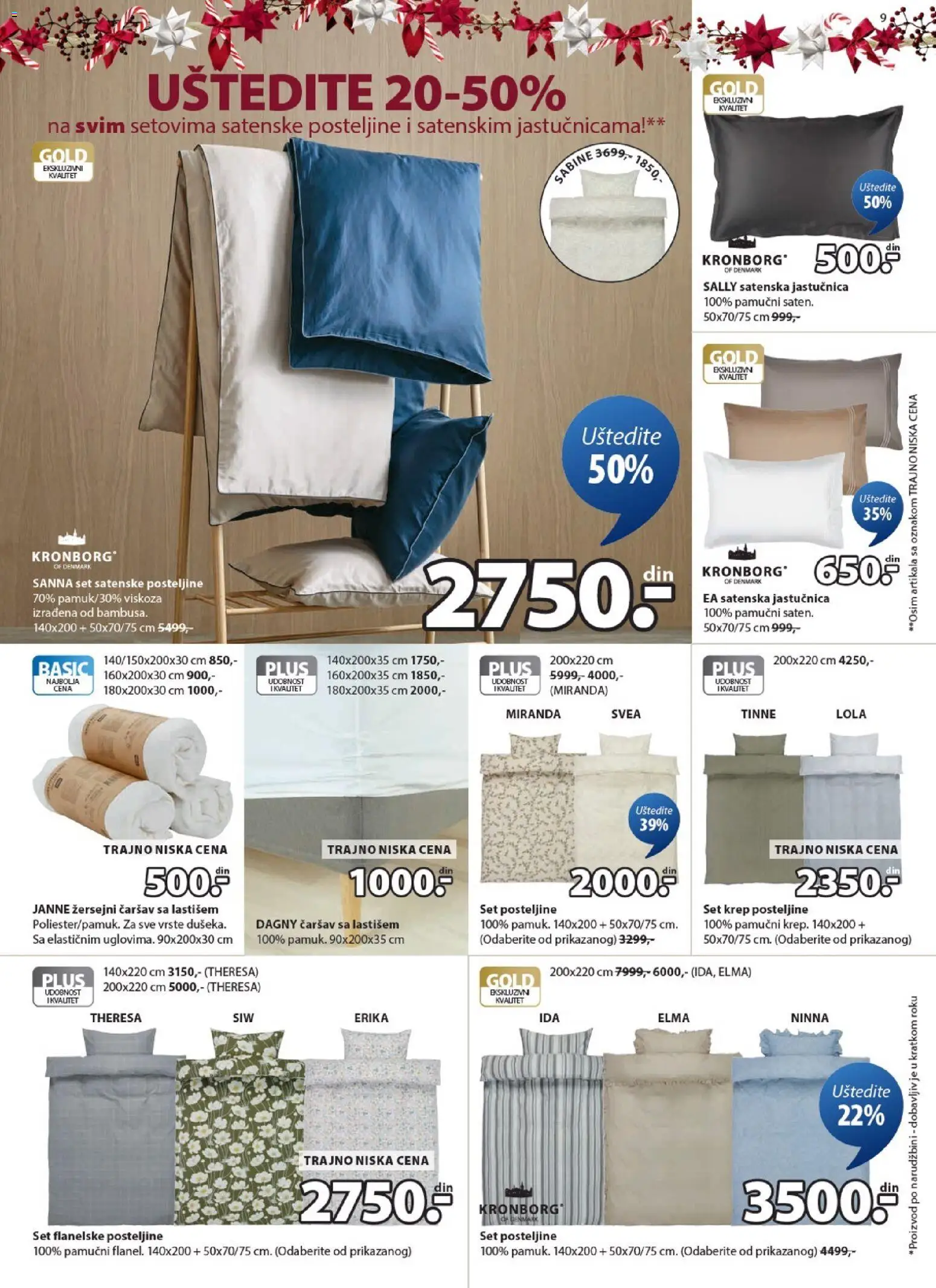 Jysk katalog - važi od 01.12.2025 | Strana: 9 | Proizvode: Posteljine