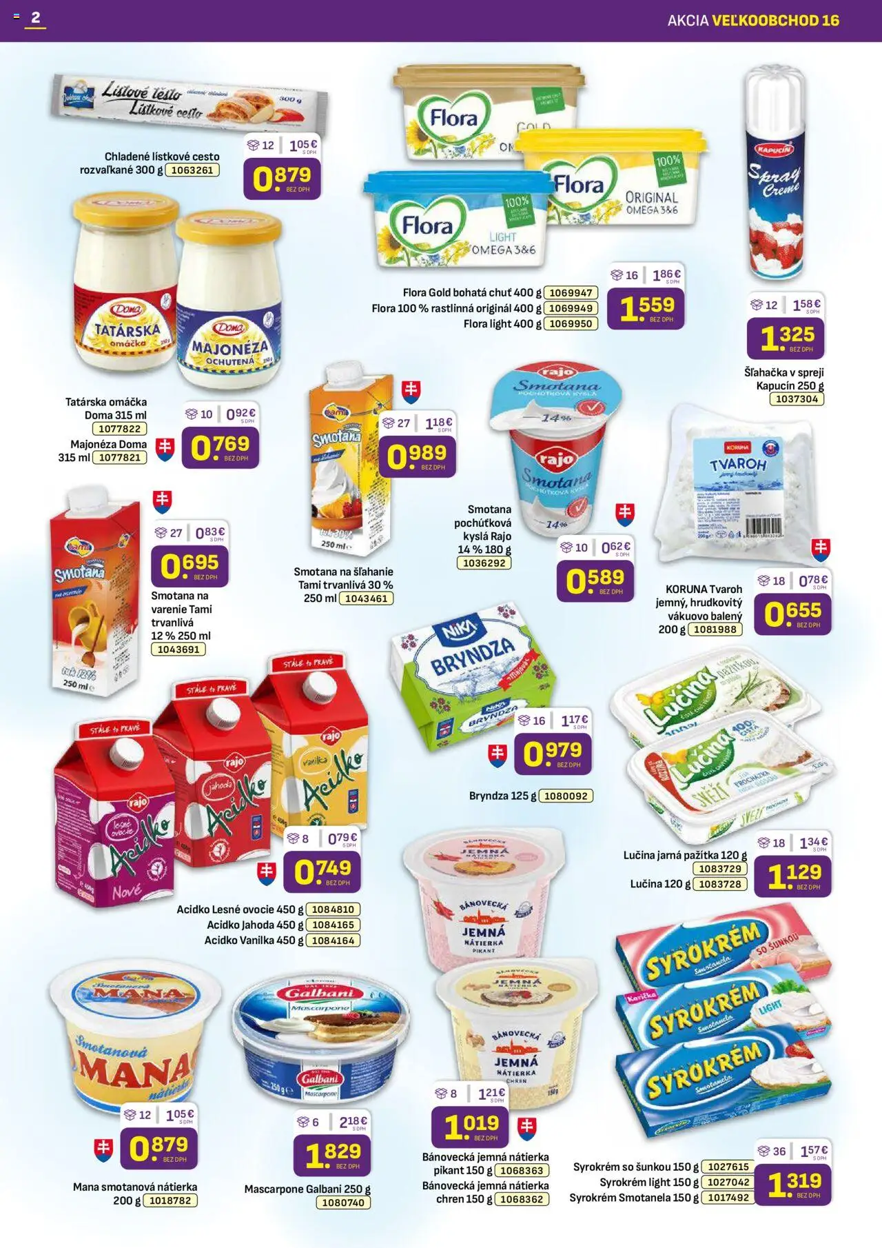 Libex leták │ platný od 11.08.2025 | Strana: 2 | Produkty: Pažítka, Smotana, Tatárska omáčka, Omáčka