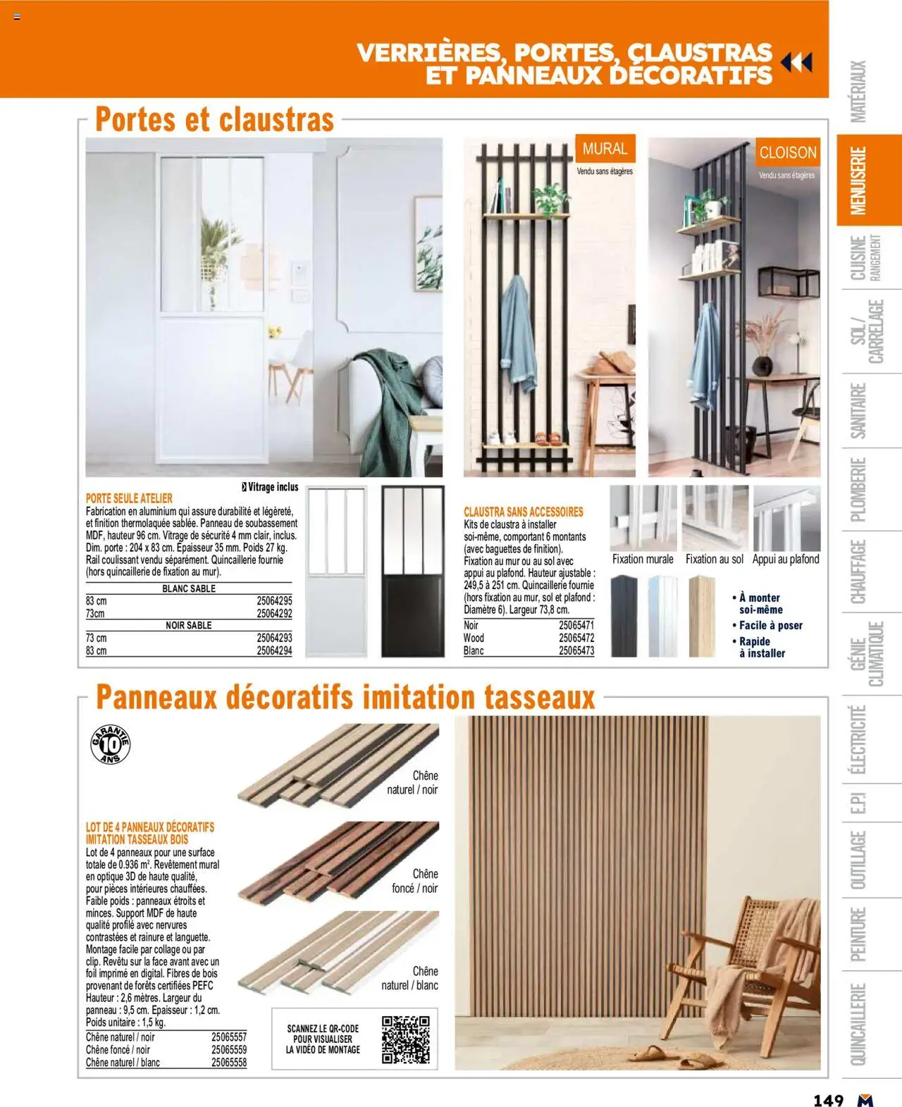  | Page: 149 | Produits: Vidéo, Poids, Revêtement mural, Porte