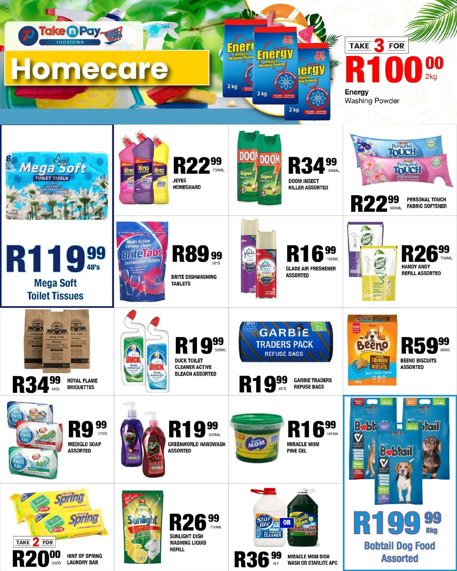 New Take n Pay catalogue – valid from 10.11.2025 | Page: 16 | Products: Air freshener, Bleach, Soap, Fabric softener
