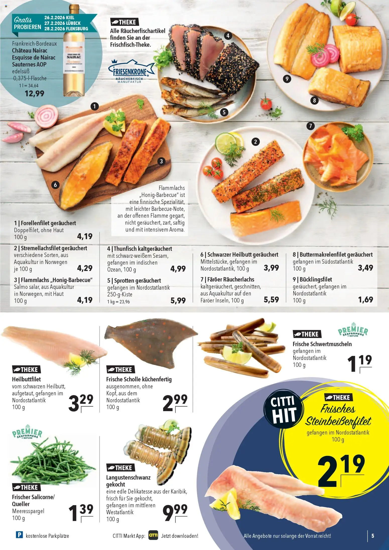 CITTI Markt Prospekt 	 – gültig ab 25.02.2026 | Seite: 5 | Produkte: Theke, Thunfisch, Räucherlachs