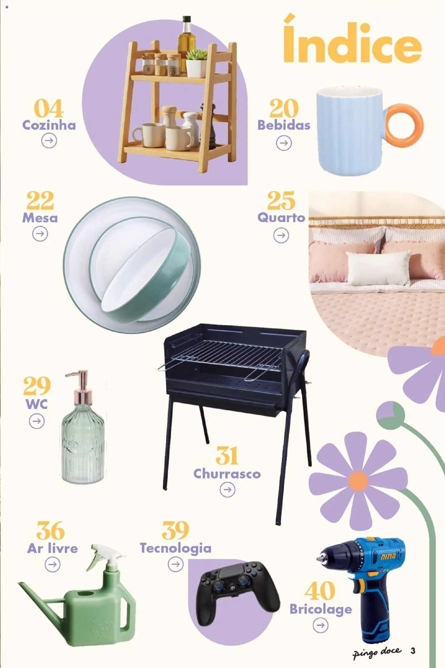 Pingo Doce - Bazar Primavera │ válido de 07.04.2026 | Página: 3 | Produtos: Mesa