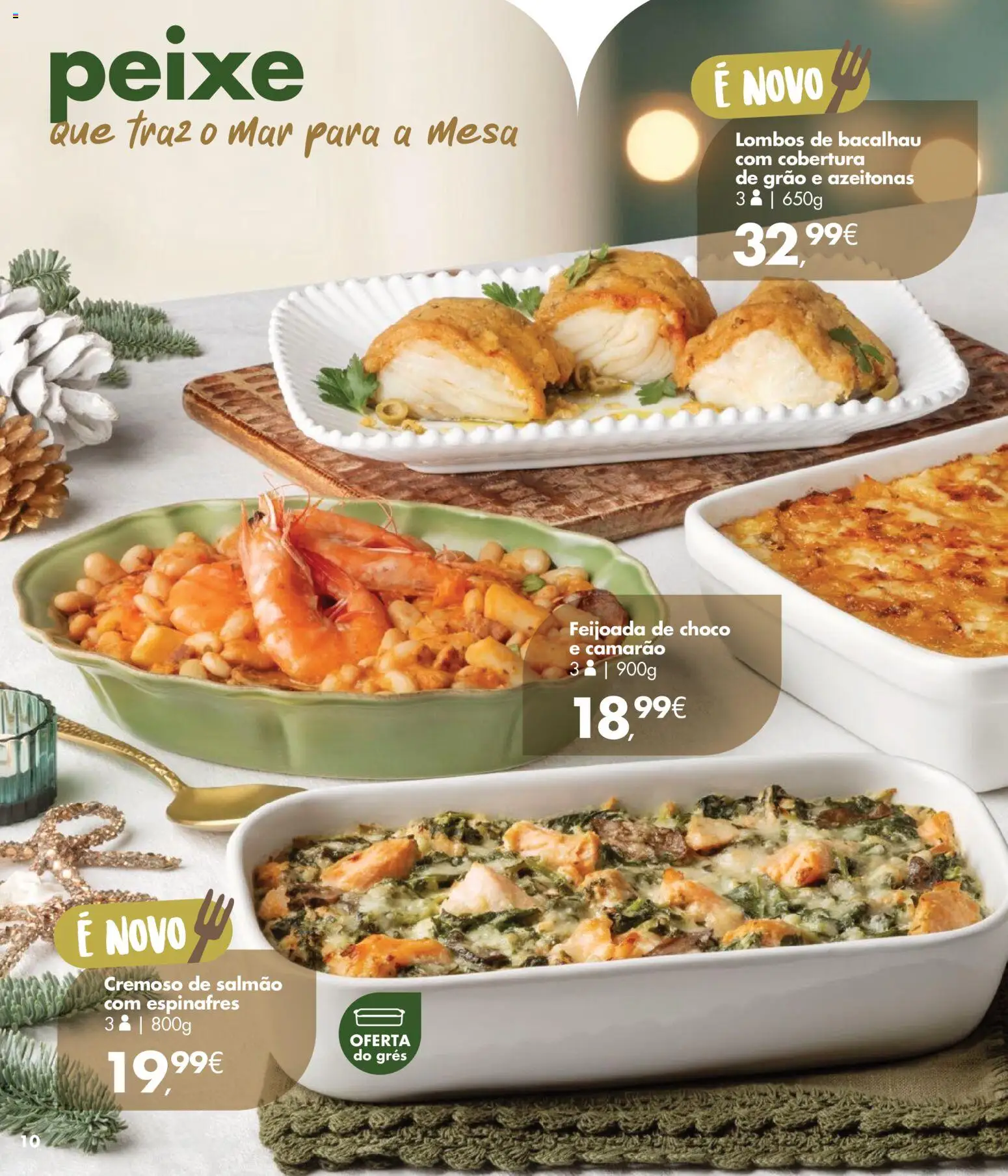 Pingo Doce Encomendas de Natal  │ válido de 19.11.2025 | Página: 10 | Produtos: Azeitonas, Bacalhau, Mesa, Peixe