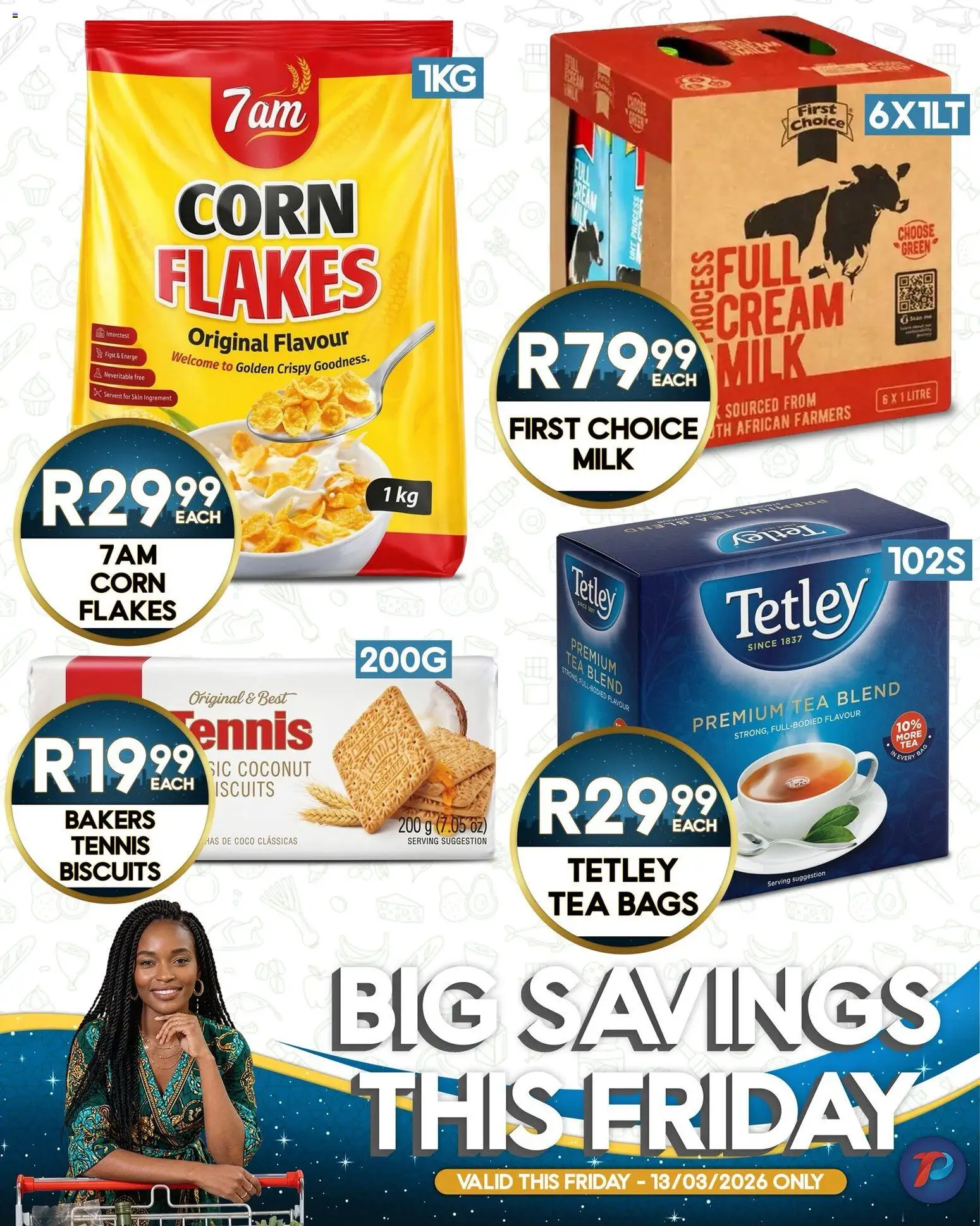 New Take n Pay catalogue – valid from 13.03.2026 | Page: 2 | Products: Corn, Tea, Cream, Flakes