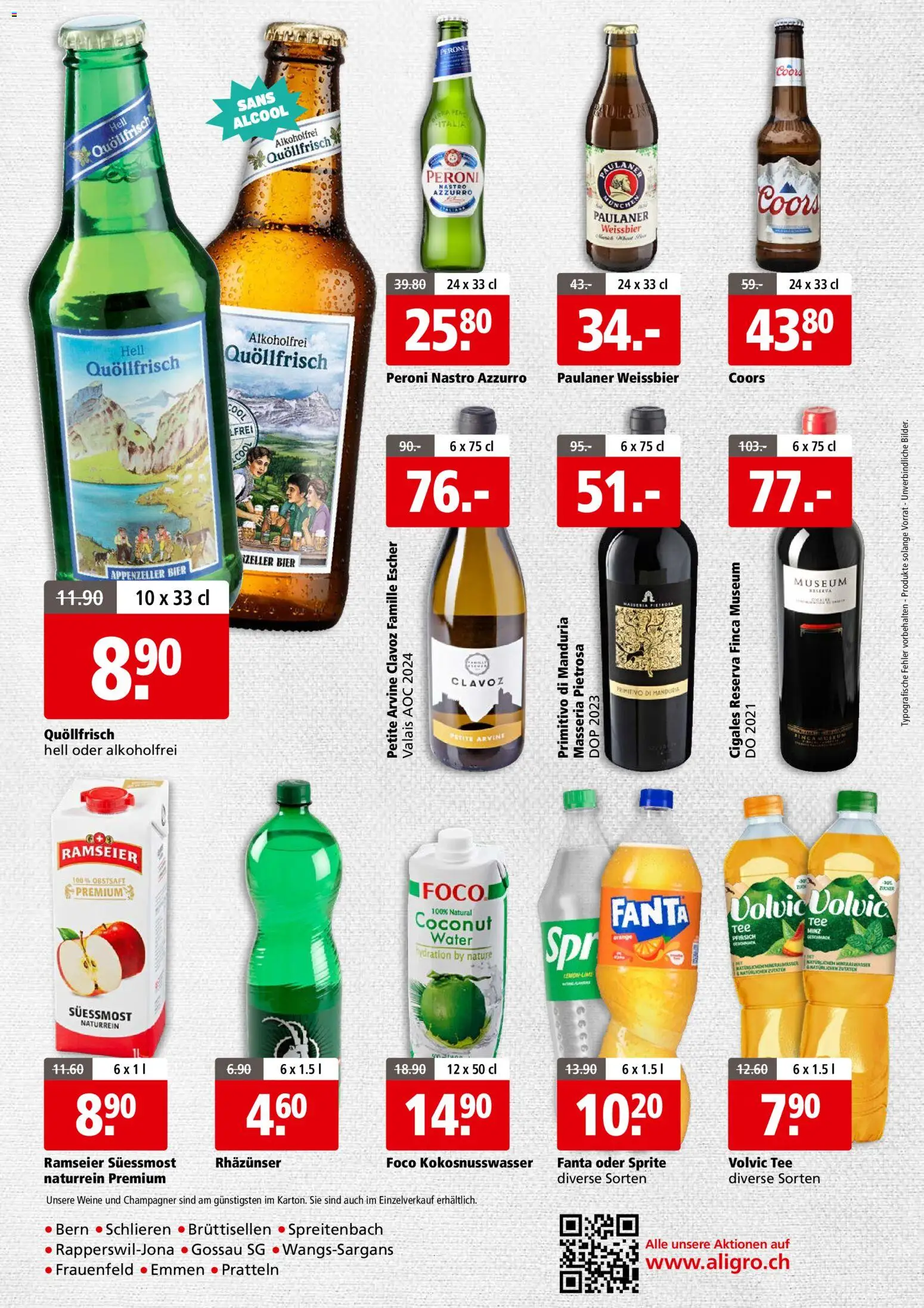 Aligro Aktionen Business Schlieren, Gossau SG, Frauenfeld, Rapperswil-Jona, Sargans, Bern, Brüttisellen, Pratteln, Emmen, Spreitenbach – gültig ab 09.02.2026 | Seite: 4