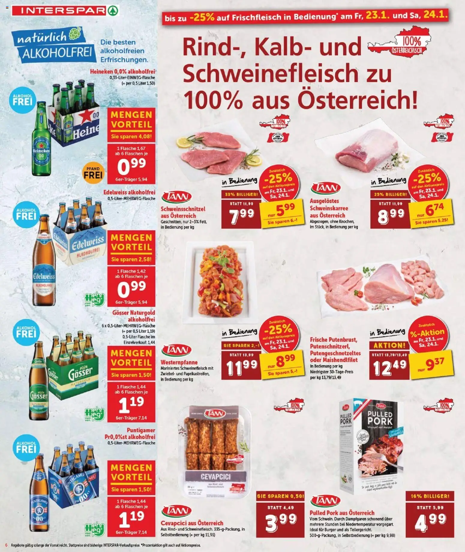Interspar Flugblatt - Burgenland gültig ab 22.01.2026 | Seite: 6 | Produkte: Schweinefleisch