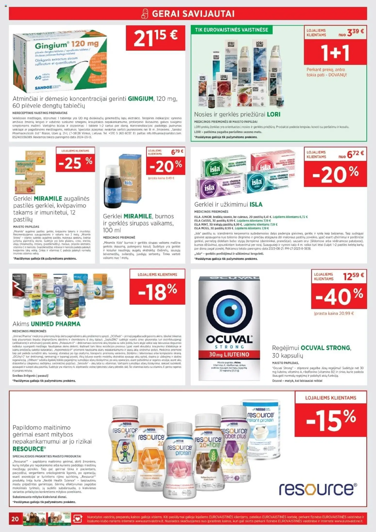 EUROVAISTINĖ akcijos nuo 01.11.2025 | Puslapis: 20