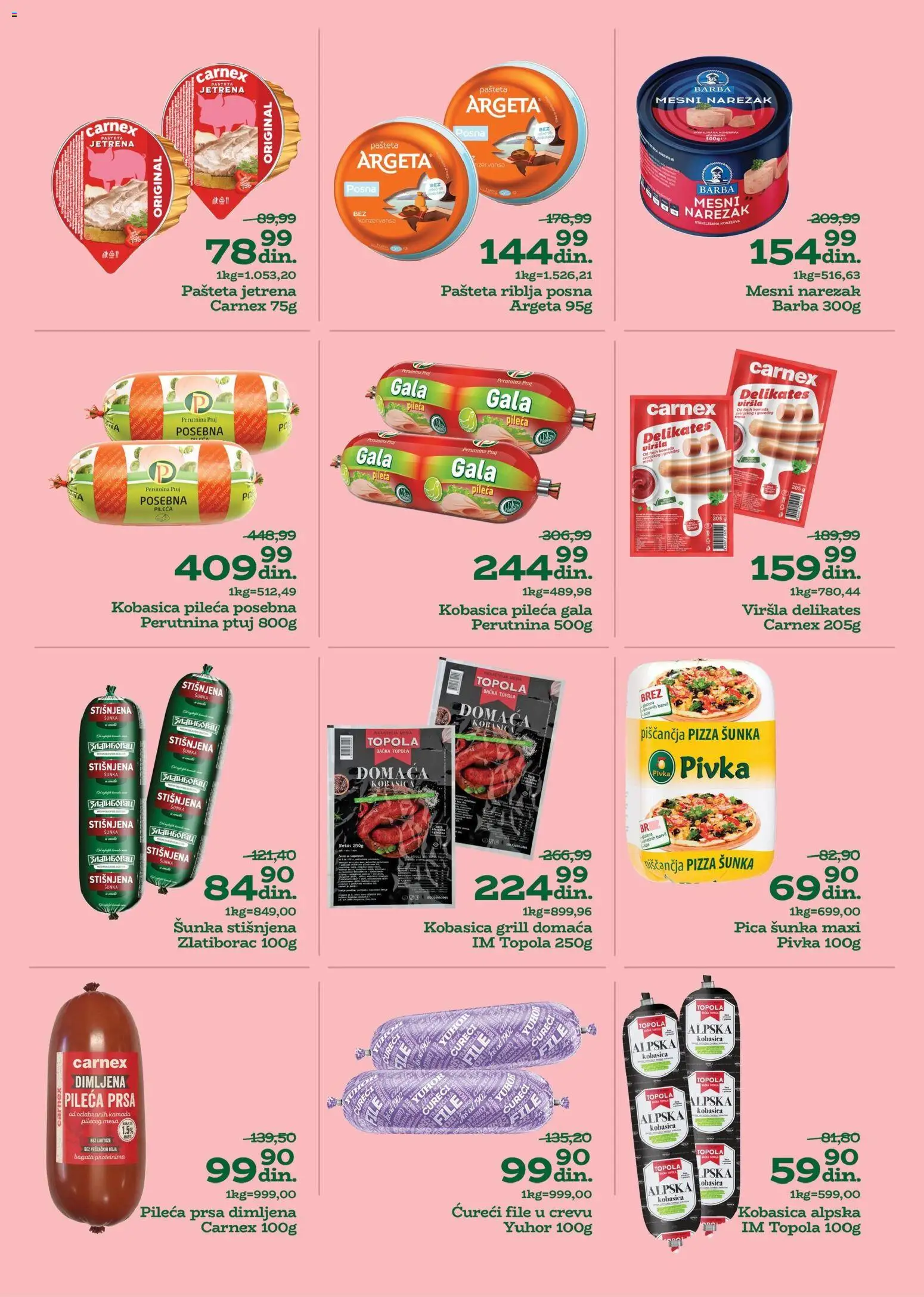 Univerexport katalog - važi od 24.11.2025 | Strana: 6 | Proizvode: Narezak, Šunka, Pica, Pizza šunka