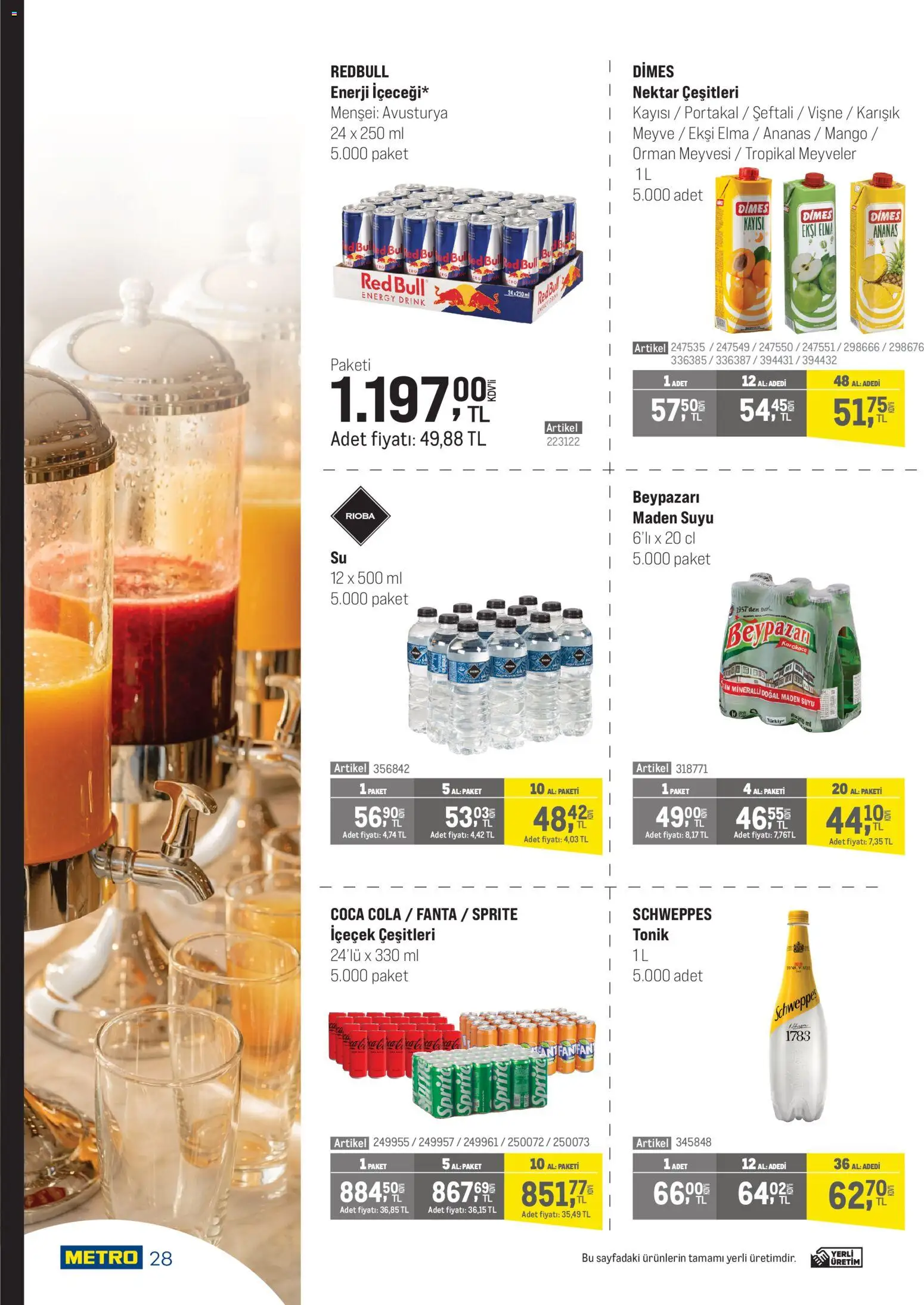 Metro - Şehir Otelleri - 18.03.2026 tarihinden itibaren geçerlidir | Sayfa: 28 | Ürünler: Elma, Mango, Maden suyu, Sprite