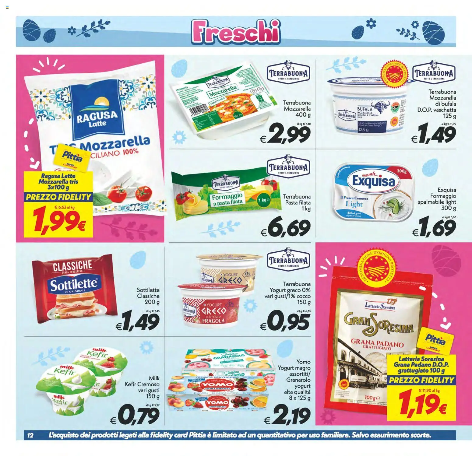 Volantino SuperConveniente del 27.03.2026 | Pagina: 12 | Prodotti: Yogurt greco, Mozzarella, Pasta, Cocco