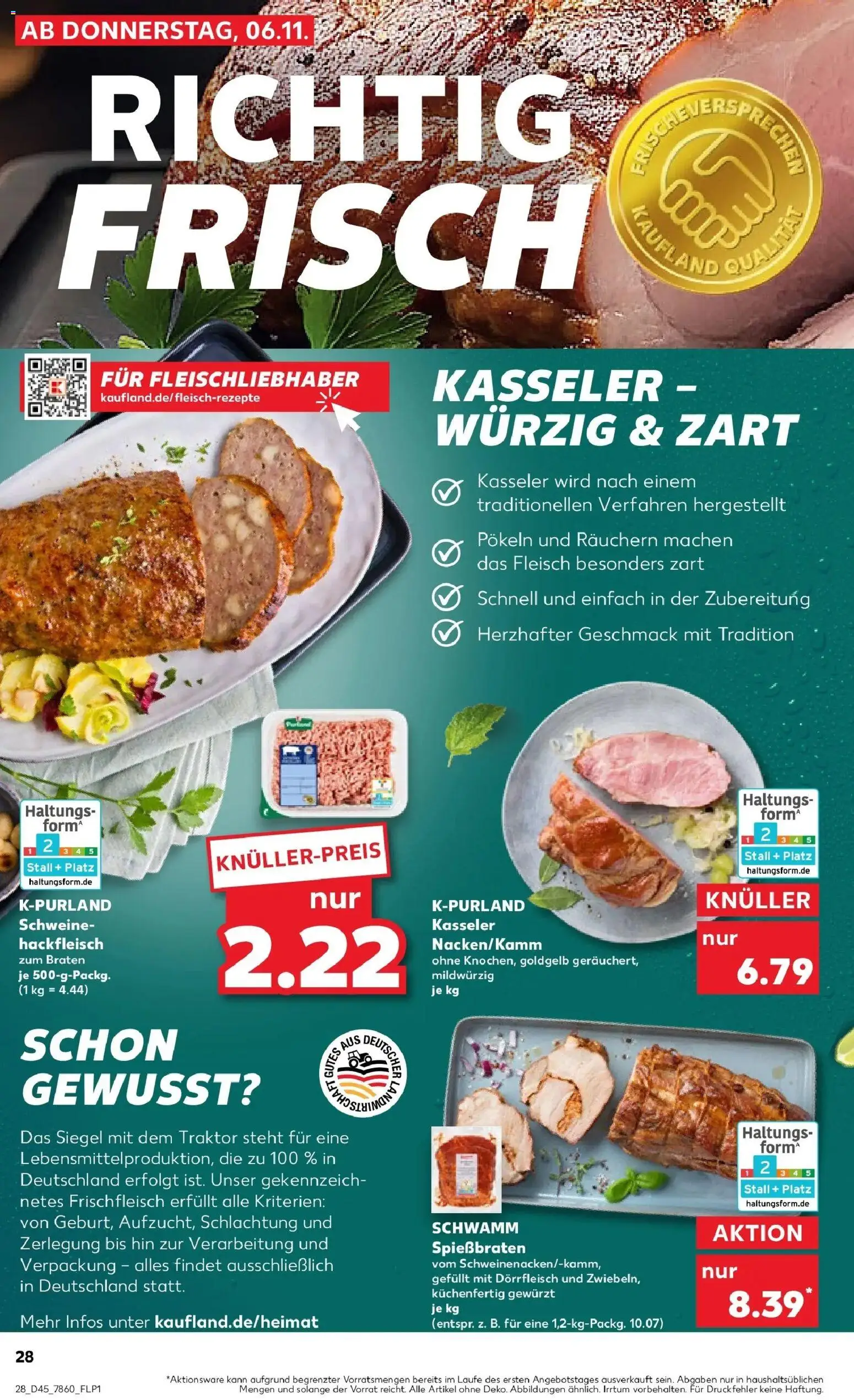 Kaufland prospekt Konstanz	 – gültig ab 10.11.2025 | Seite: 28 | Produkte: Fleisch, Hackfleisch