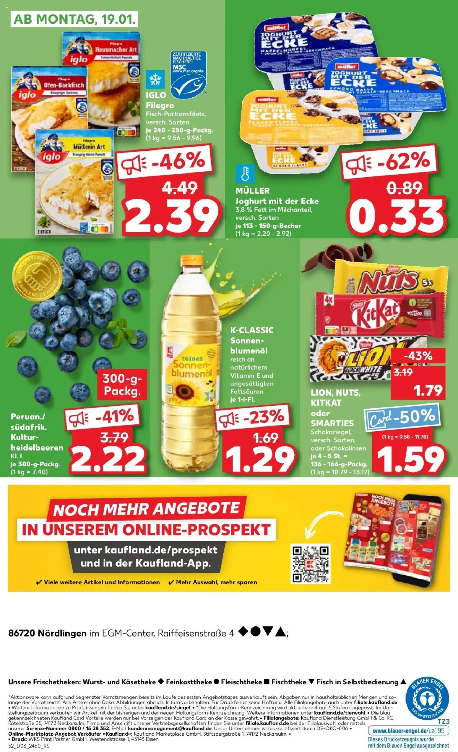Kaufland prospekt Nördlingen	 – gültig ab 15.01.2026 | Seite: 52 | Produkte: Joghurt, Smarties, Fisch, Wurst