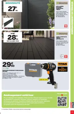 Brico Dépôt - Prévisualisation de Brico Dépôt - L'officiel du bricolage valide à partir de 25.03.2026 | Page: 9 | Produits: Perceuse, Clôture, Perceuse Visseuse, Batterie