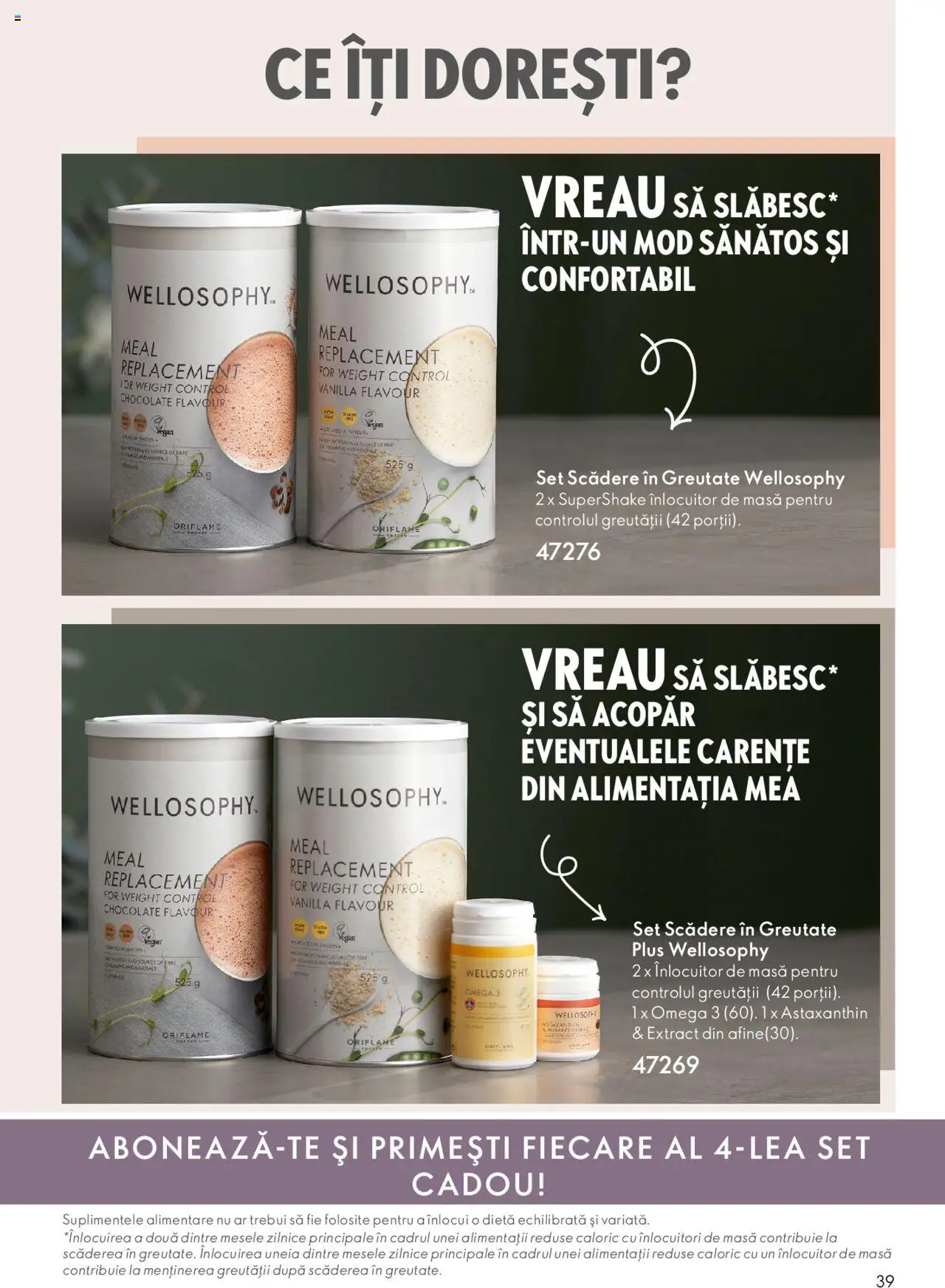 Oriflame catalog - Wellosophy – valabil de la 31.10.2023 | Pagină: 39 | Produse: Masă