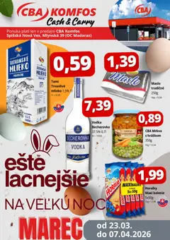 CBA Komfos leták platný od 23.03.2026