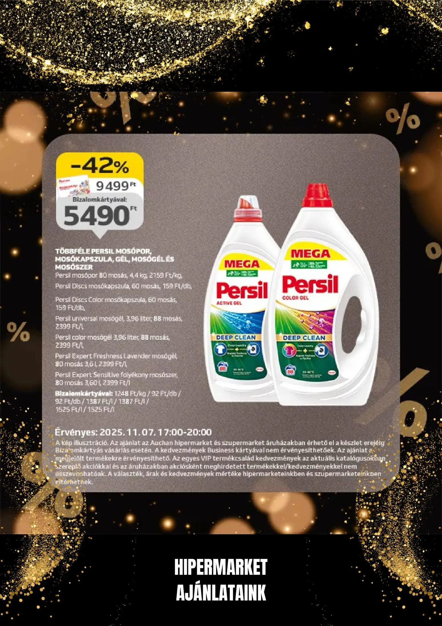 Auchan akciós ujság - amely érvényes a következő dátumtól: 07.11.2025 | Oldal: 22 | Termékek: Persil, Mosógél, Mosópor, Mosószer