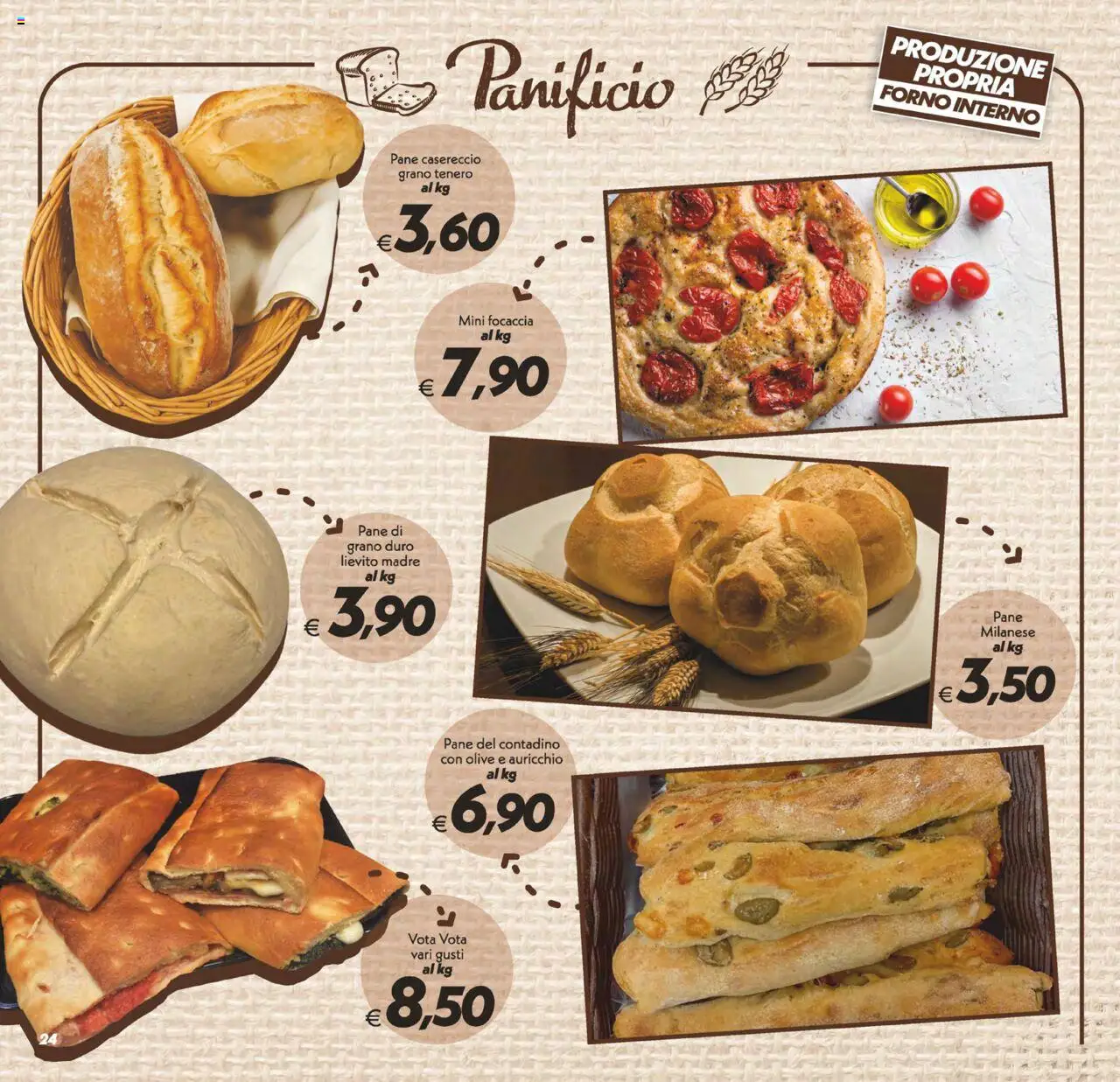 Volantino SuperConveniente del 10.10.2025 | Pagina: 24 | Prodotti: Pane, Focaccia, Olive, Forno
