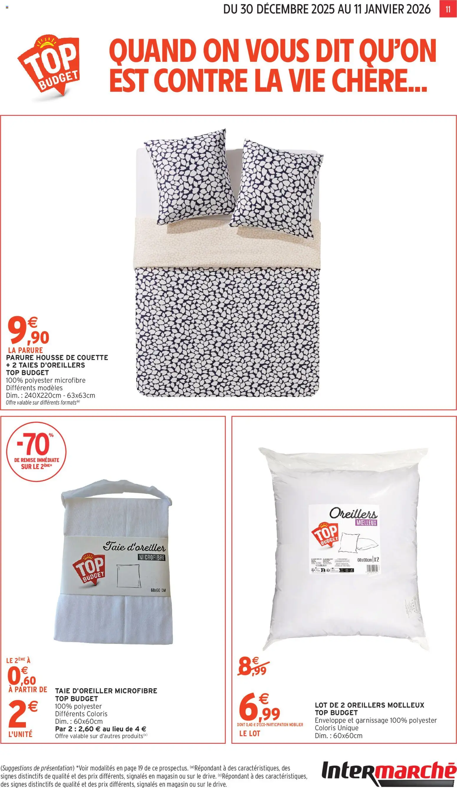 {H1} | Page: 11 | Produits: Taie d'oreiller, Enveloppe, Housse de couette, Couette