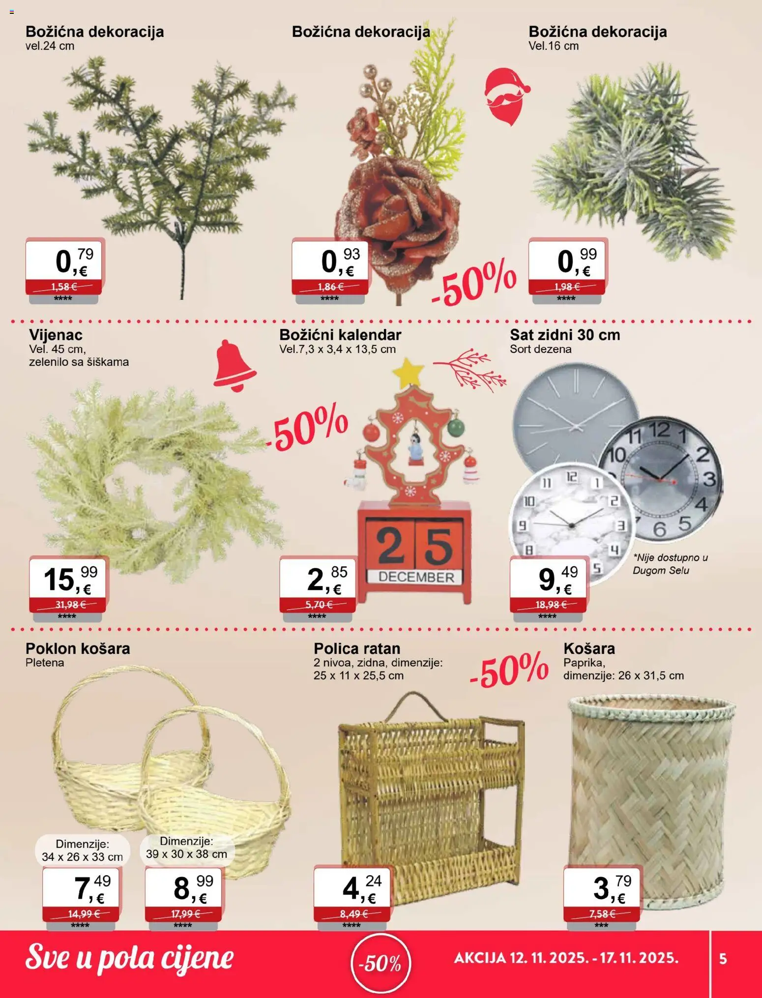 KTC katalog | vrijedi od 12.11.2025 | Stranica: 5 | Proizvodi: Polica, Košara, Sat