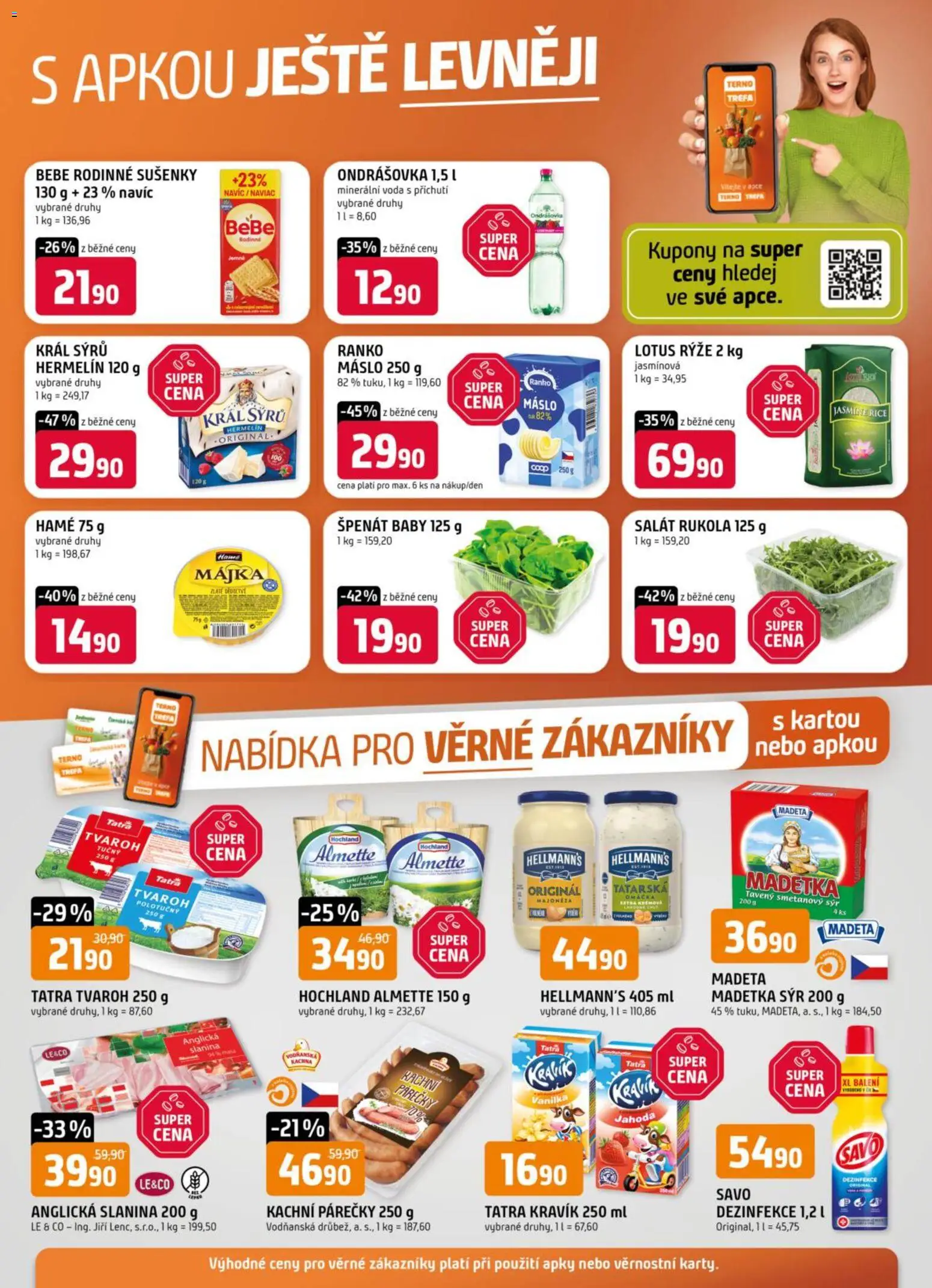 Trefa leták od 21.01.2026 | Strana: 12 | Produkty: Špenát, Anglická slanina, Smetanový sýr, Kachna