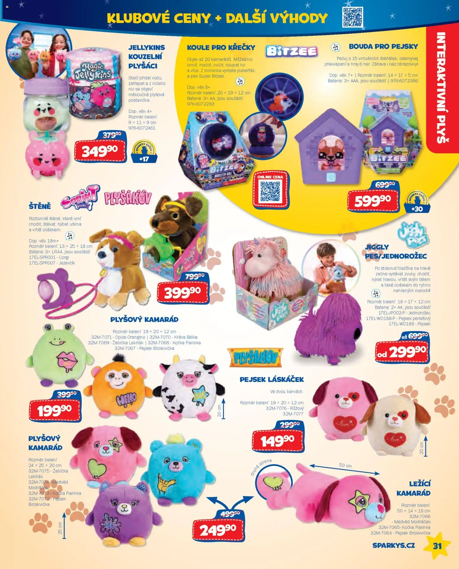 Sparkys katalog Léto 2026 od 01.05.2026 | Strana: 31 | Produkty: Plyšáci, Baterie