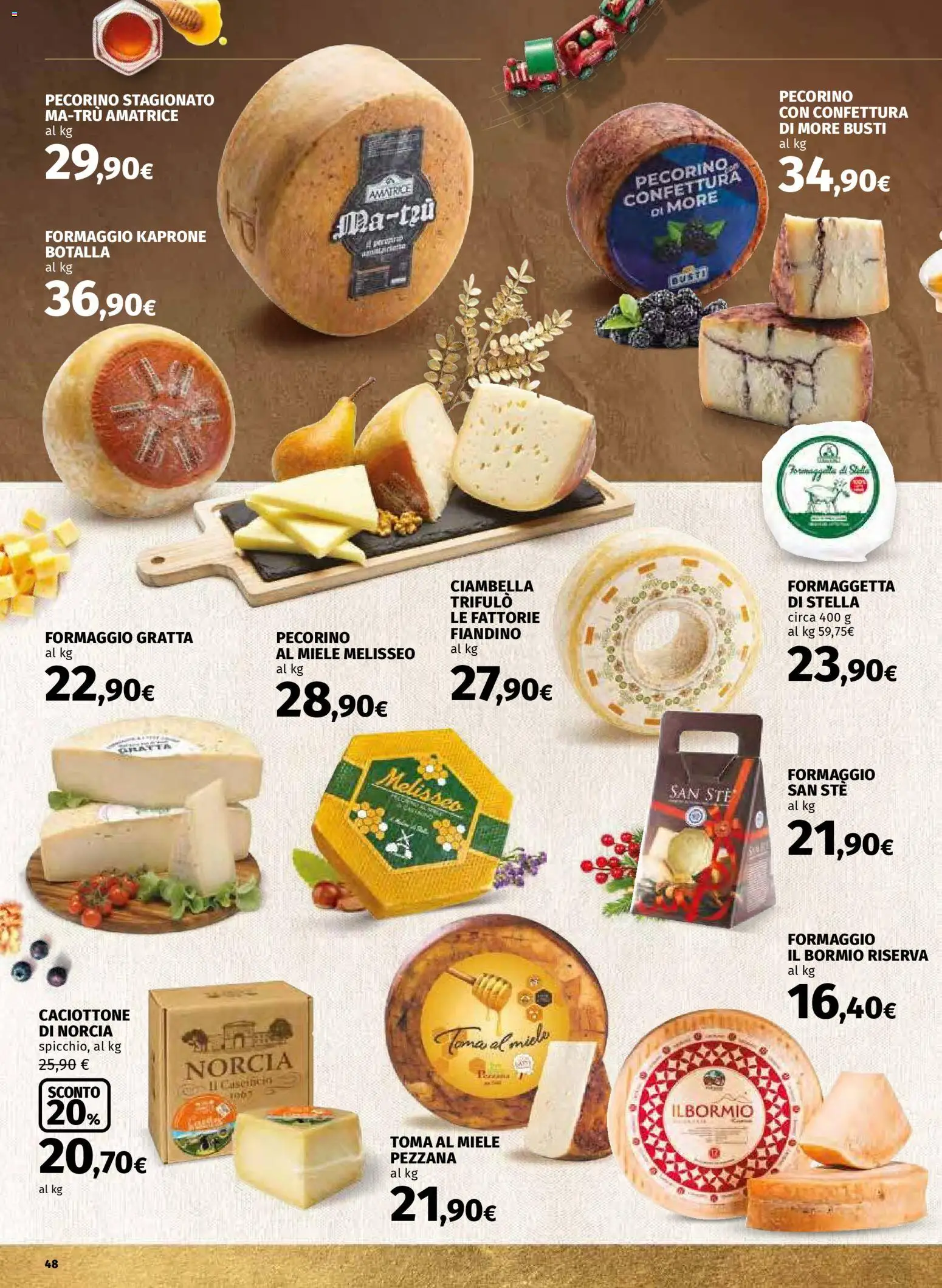 Volantino COOP del 01.12.2025 | Pagina: 48 | Prodotti: Formaggio, Miele, Pecorino