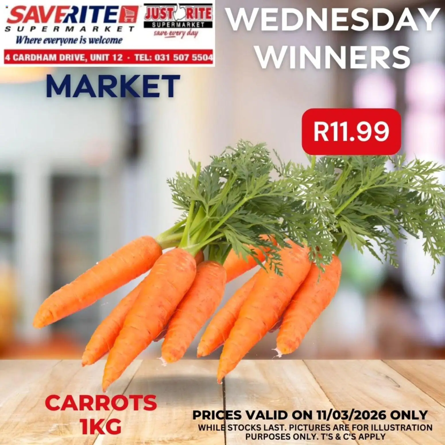 New Saverite catalogue – valid from 11.03.2026 | Page: 4 | Products: Carrots