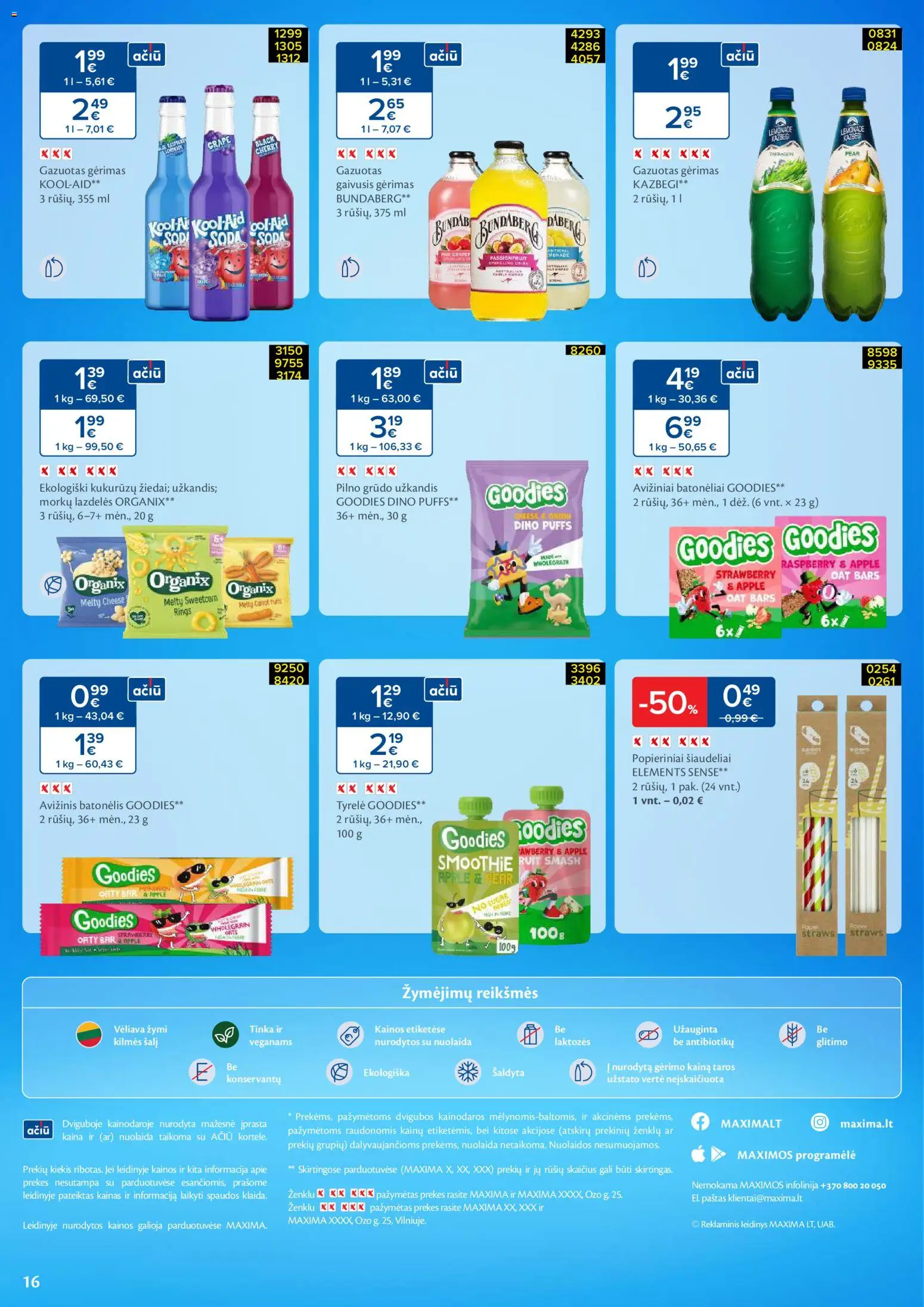 MAXIMA akcijos nuo 02.02.2026 | Puslapis: 16 | Prekių: Gaivusis gėrimas