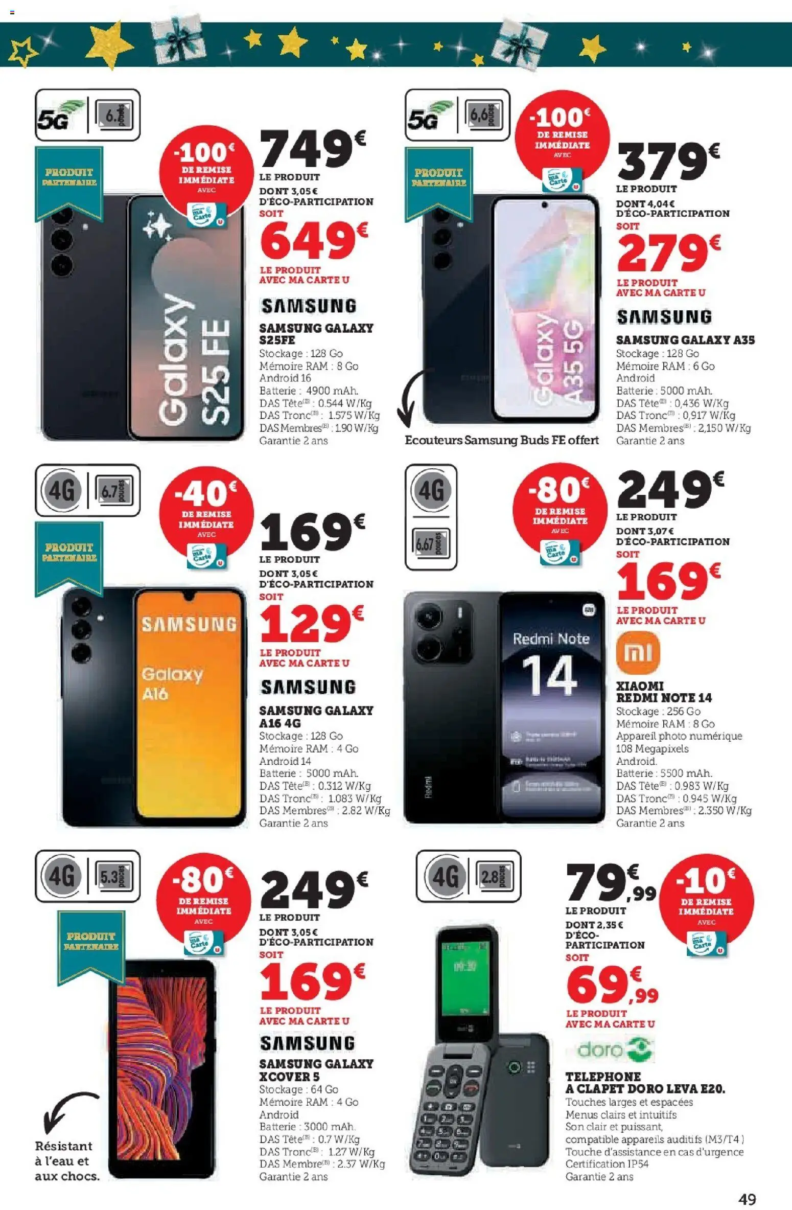 {H1} | Page: 49 | Produits: Écouteurs, Appareil photo, Batterie, Mémoire RAM